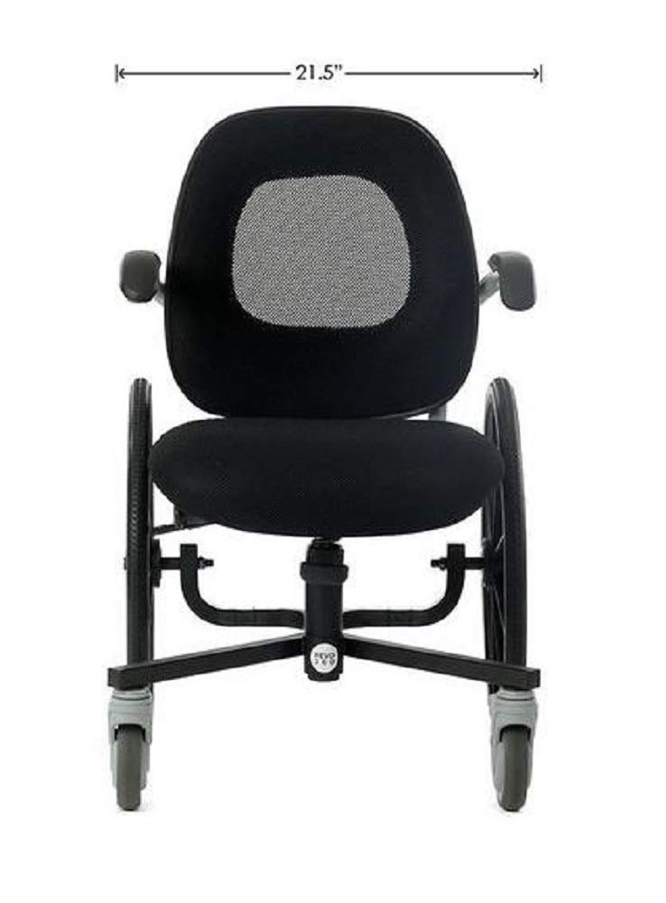 FLUX Slim-Line Narrow Wheelchair for Adults - 250 lbs Weight Capacity, Adjustable 18