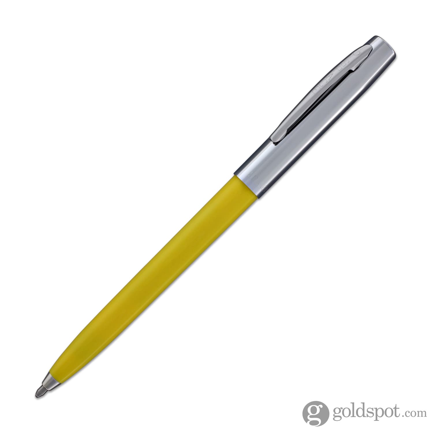 Fisher Space Pen Cap-O-Matic Ballpoint Pen - Yellow & Chrome Stainless Steel - Perfect for Writing in Extreme Conditions, Space, Underwater & Everyday Use
