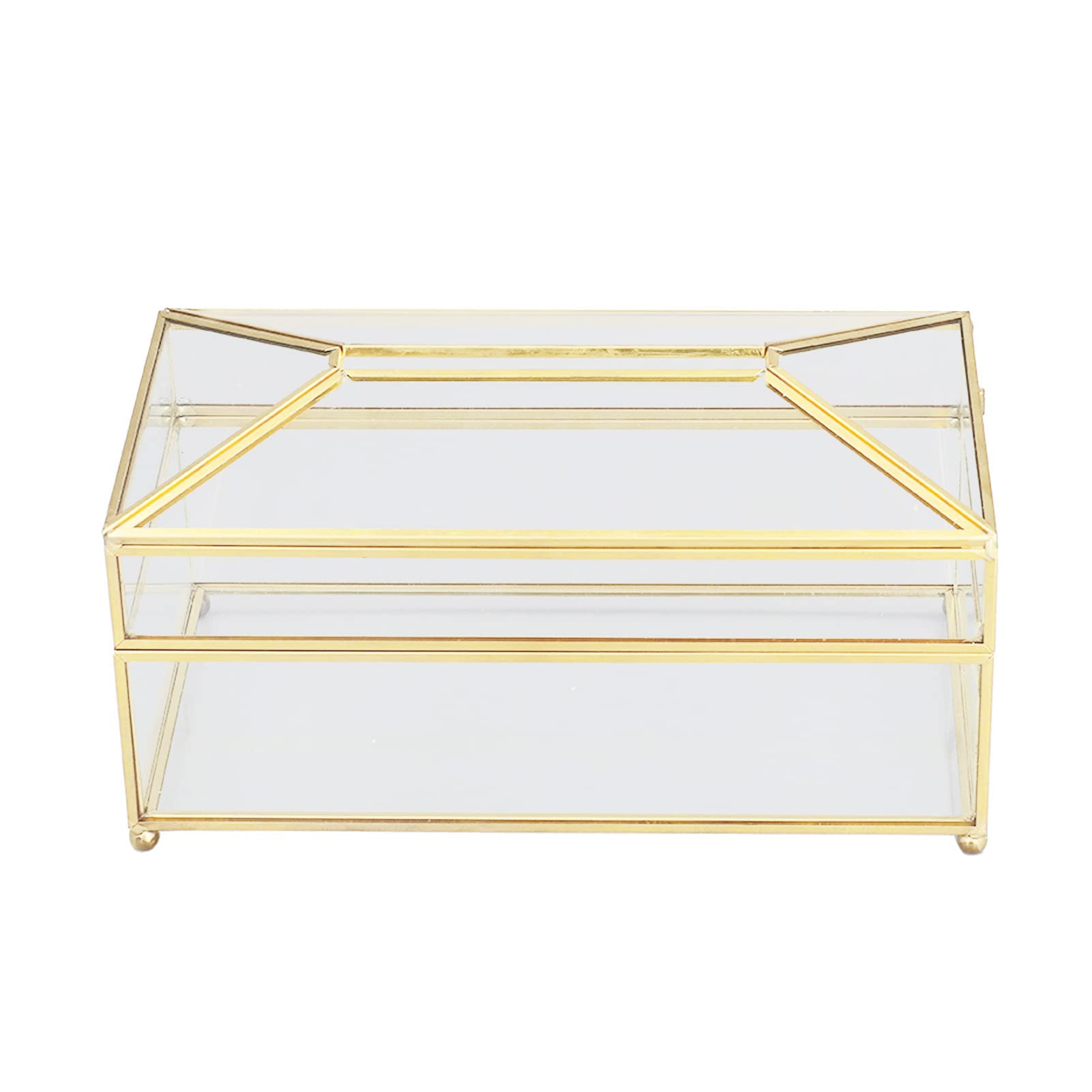 Yolispa Decorative Glass Napkin Holder - Durable Dustproof Tissue Box Storage, Elegant Transparent Glass Design for Home, Kitchen, Wedding & Party Decor