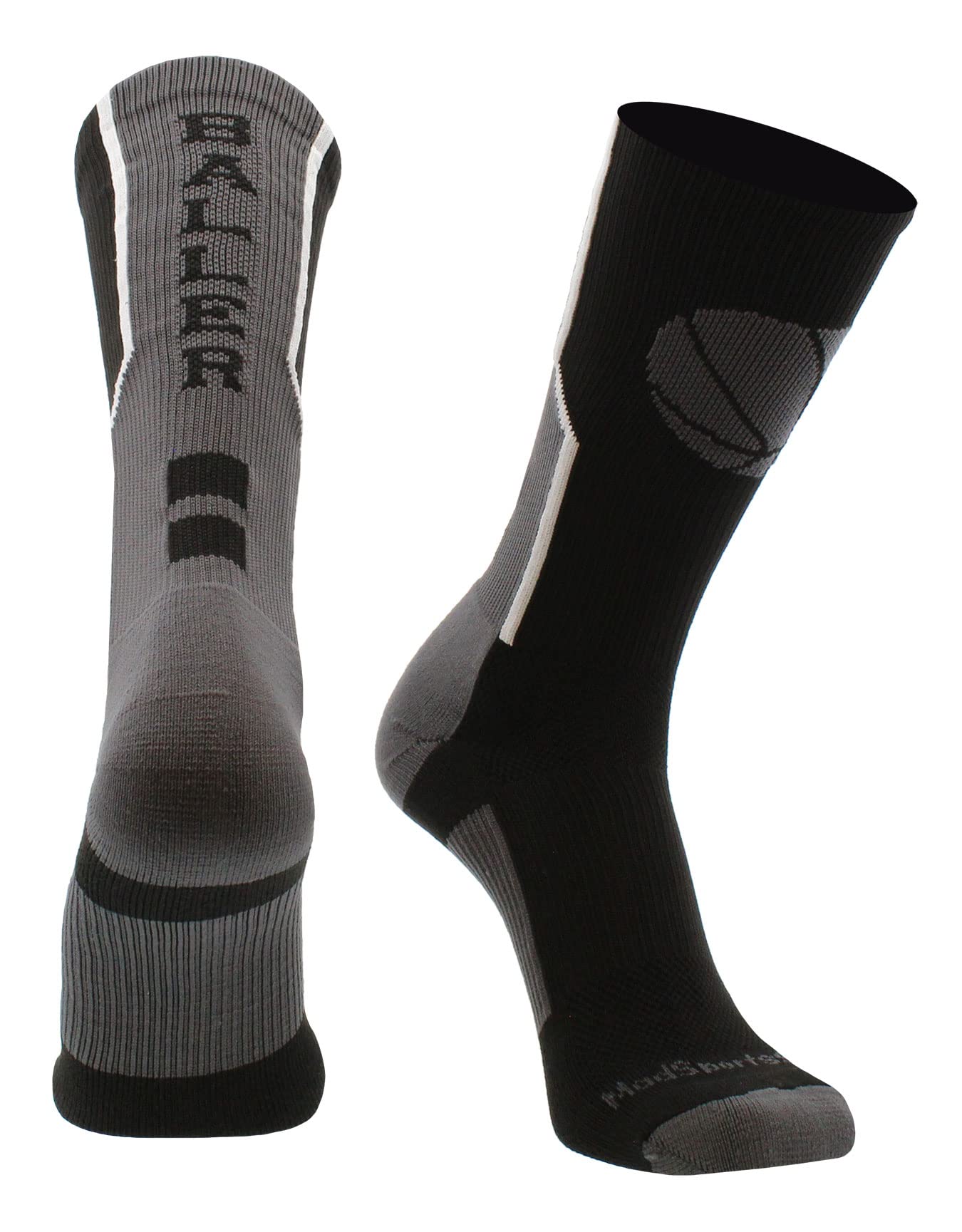 Baller Basketball Socks for Men - High Performance Crew Length Basketball Socks with Logo - Perfect for Games, Practice & Sports Enthusiasts