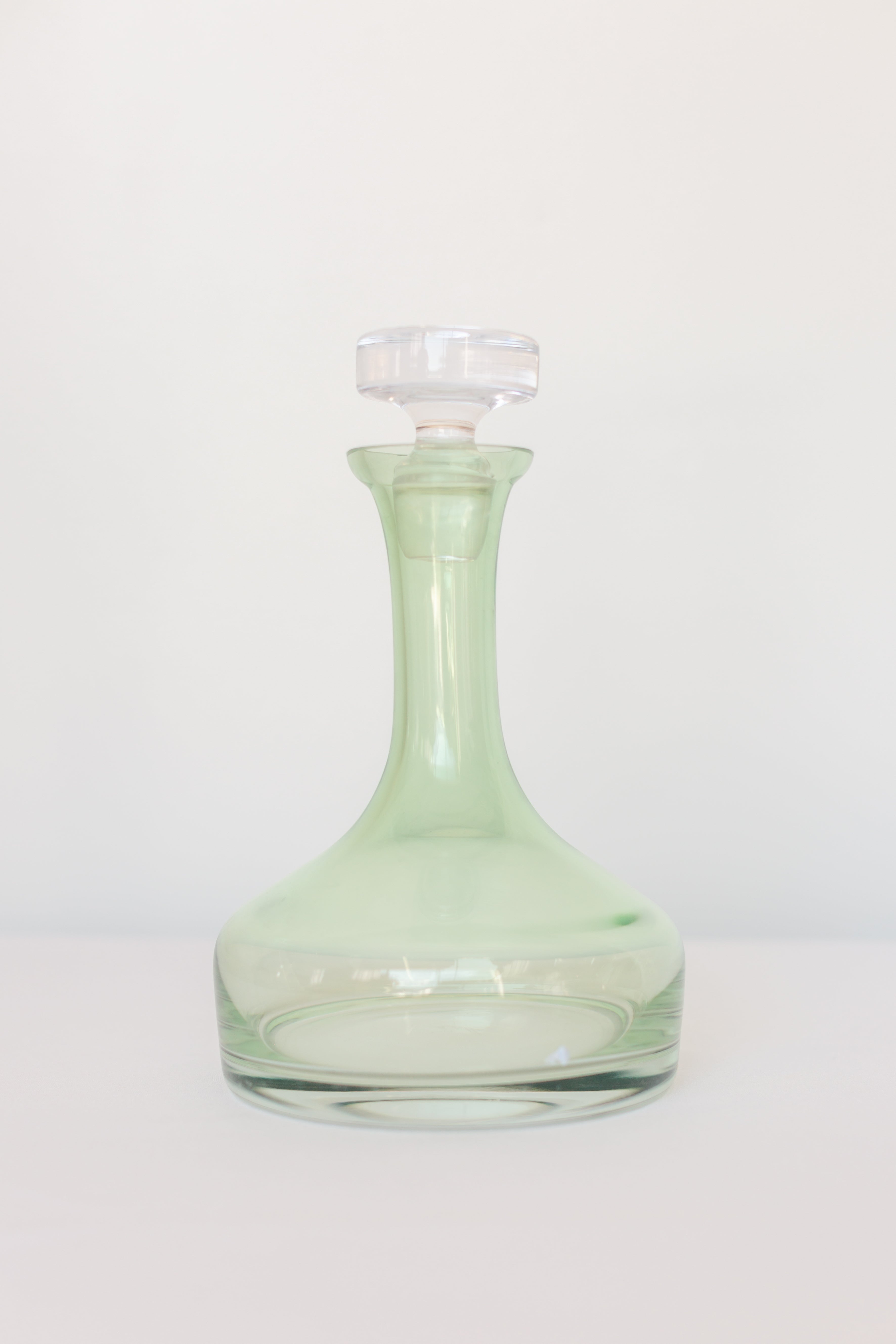 Elegant Estelle Colored Glass Decanter Set - Mint Green Wine Decanter for Home Bar, Dinner Parties & Gift Giving | Premium Crystal Carafe for Red Wine, Whiskey & Liquor