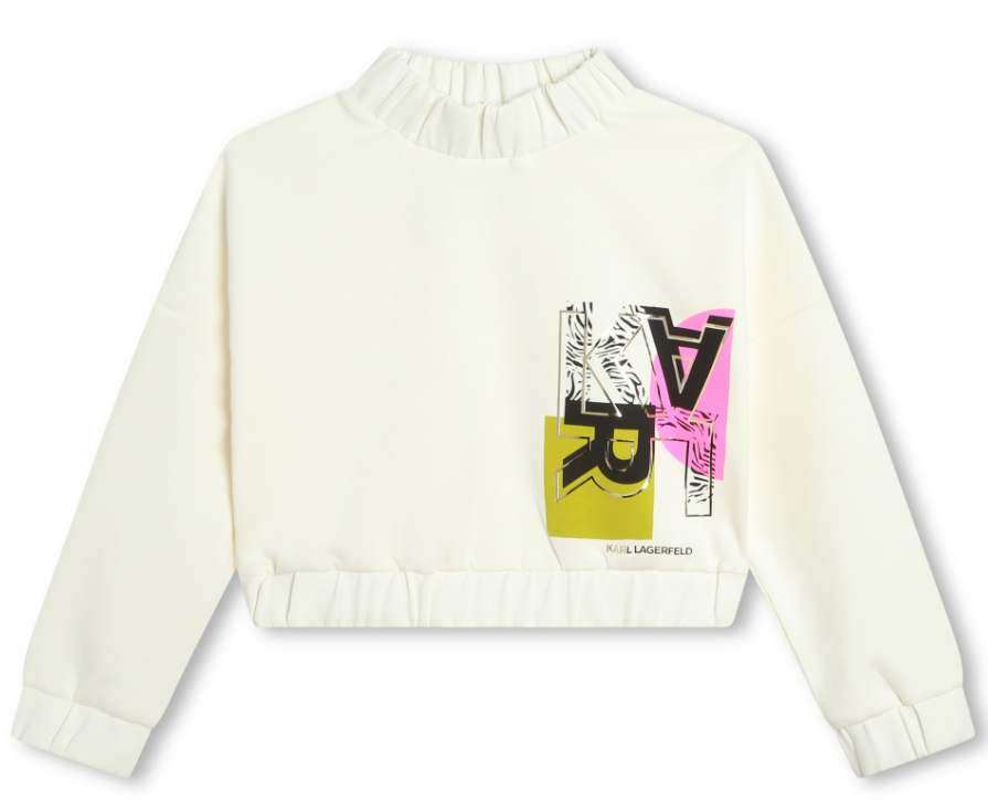 KARL LAGERFELD Double Layer Hoodie Sweatshirt for Women - Size 10 (16A) | Cozy Casual Wear for Fall & Winter | Perfect for Street Style, Lounge & Travel