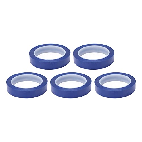 High-Quality Electrical Insulation Tape - 5PCS Polyester Film Tape with No Glue Residue | Flame Retardant, Durable Protection for Electronics Repair (Blue) | Perfect for Wiring, Cable Management & DIY Projects