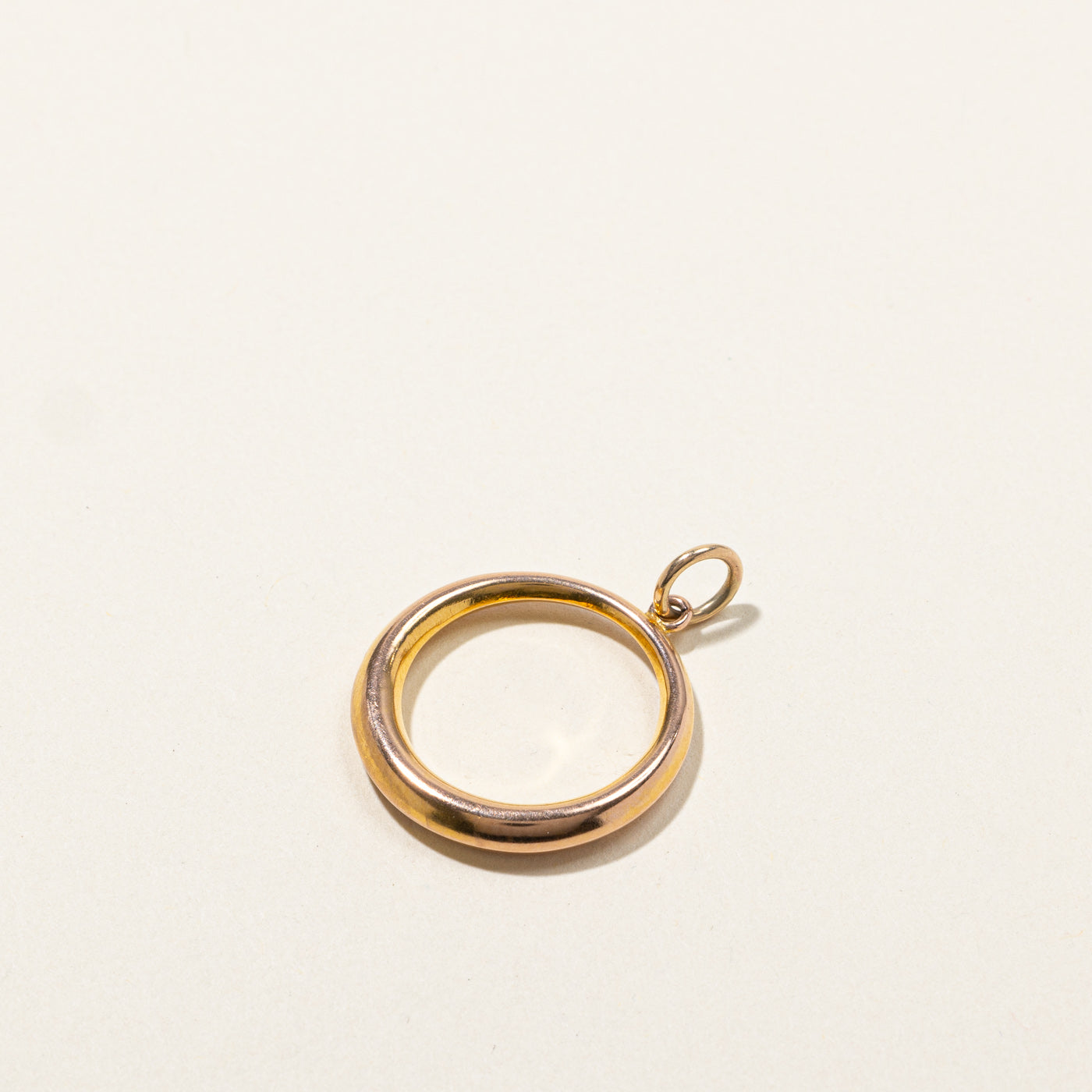 14K Yellow Gold Circle Pendant Necklace for Women - Minimalist Dainty Layering Chain Jewelry Gift for Birthday, Anniversary & Valentine's Day