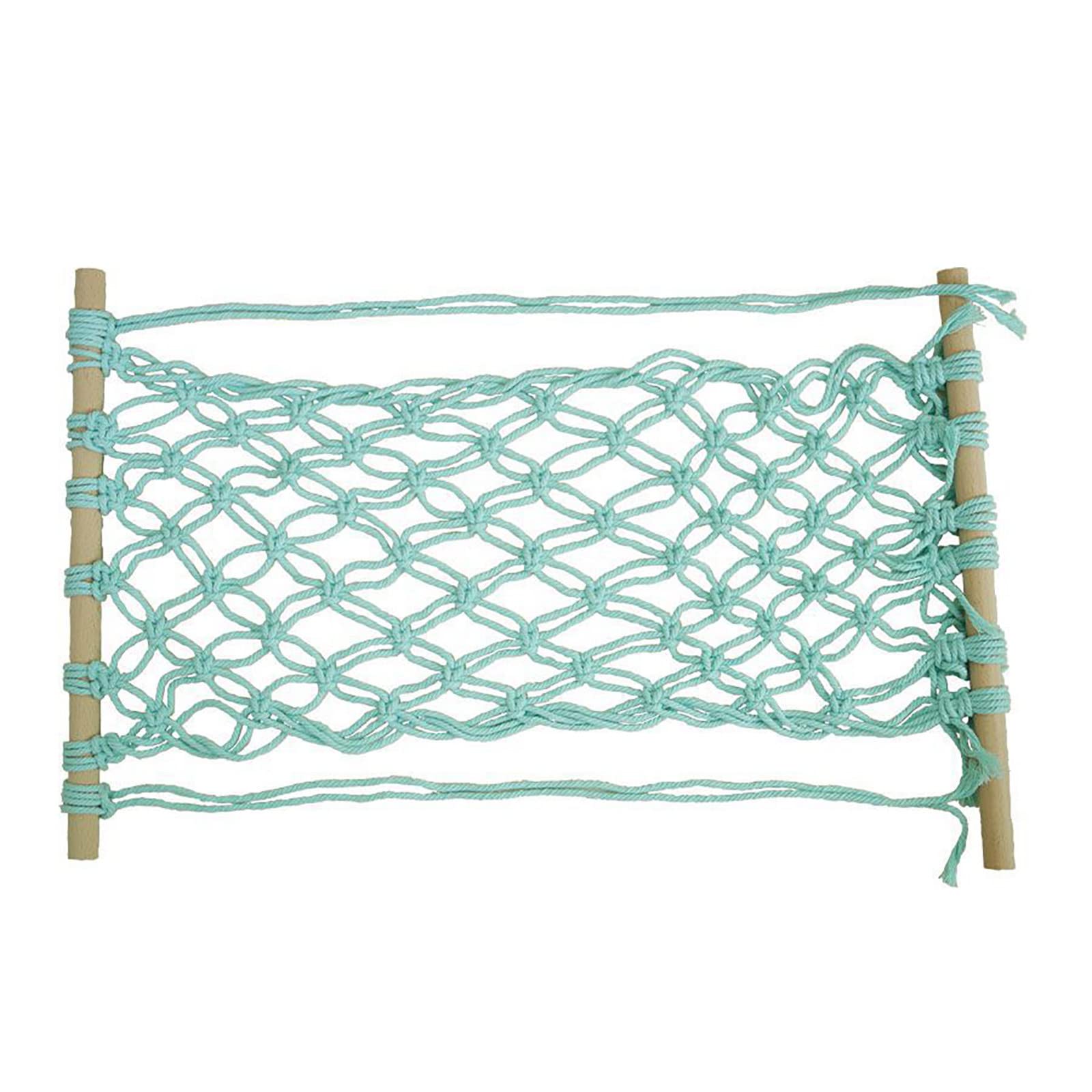 Kuluzego Hand-Woven Cotton Rope Hanging Basket for Fruits & Vegetables - Durable Kitchen Storage Organizer for Fresh Produce, Perfect for Pantry, Garden, and Farmers Market Use