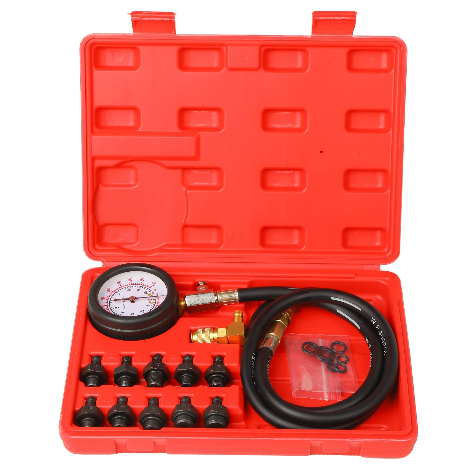 Professional 0-140 PSI Oil Pressure Tester Kit - Engine Oil Pressure Gauge Diagnostic Tool for Cars & Trucks - Perfect for Mechanics & DIY Auto Maintenance