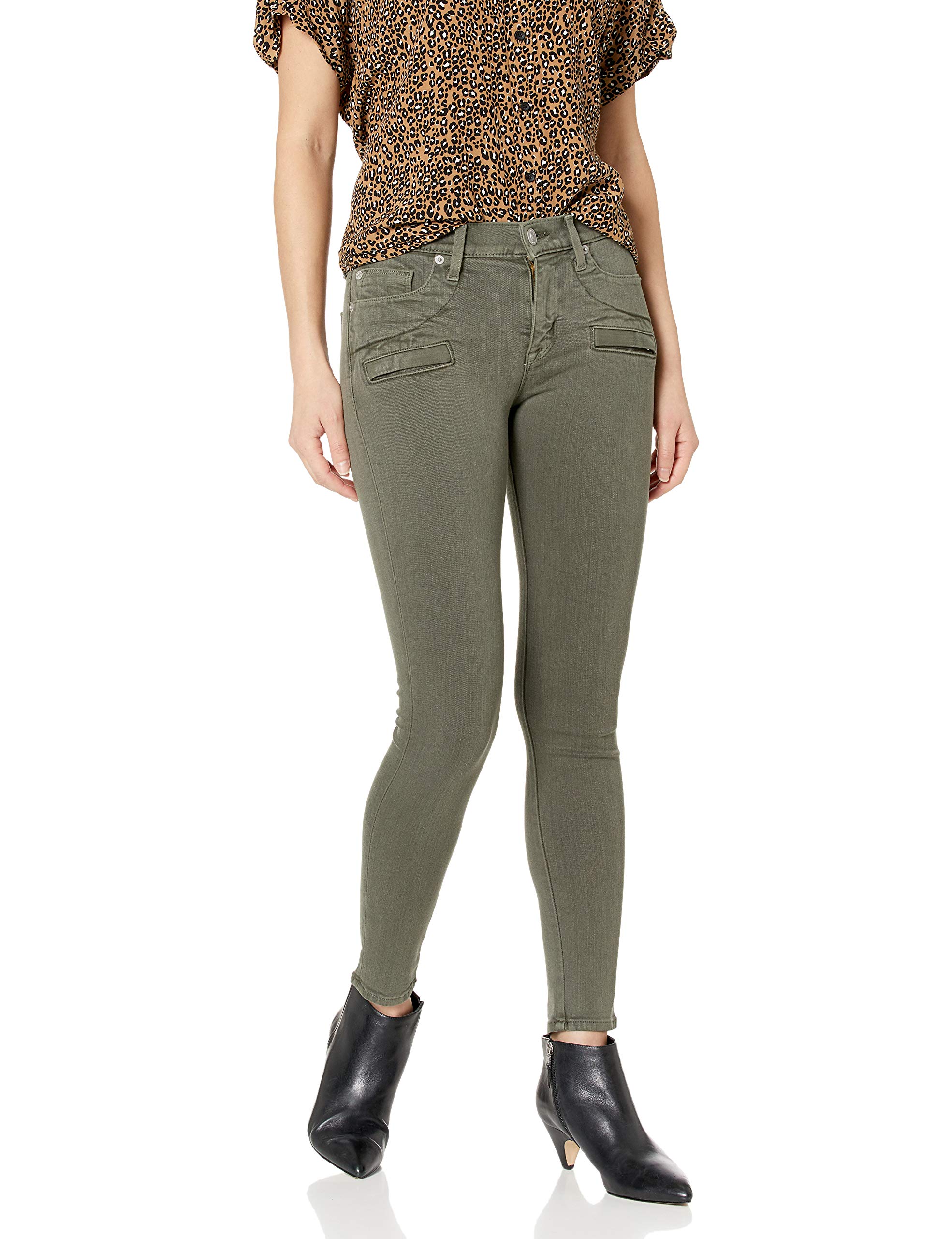 HUDSON Jeans Women's Roe Midrise Super Skinny Ankle Jeans with Zip Front & 5 Pockets | Stretch Denim for Comfort | Perfect for Casual Wear, Office & Night Out