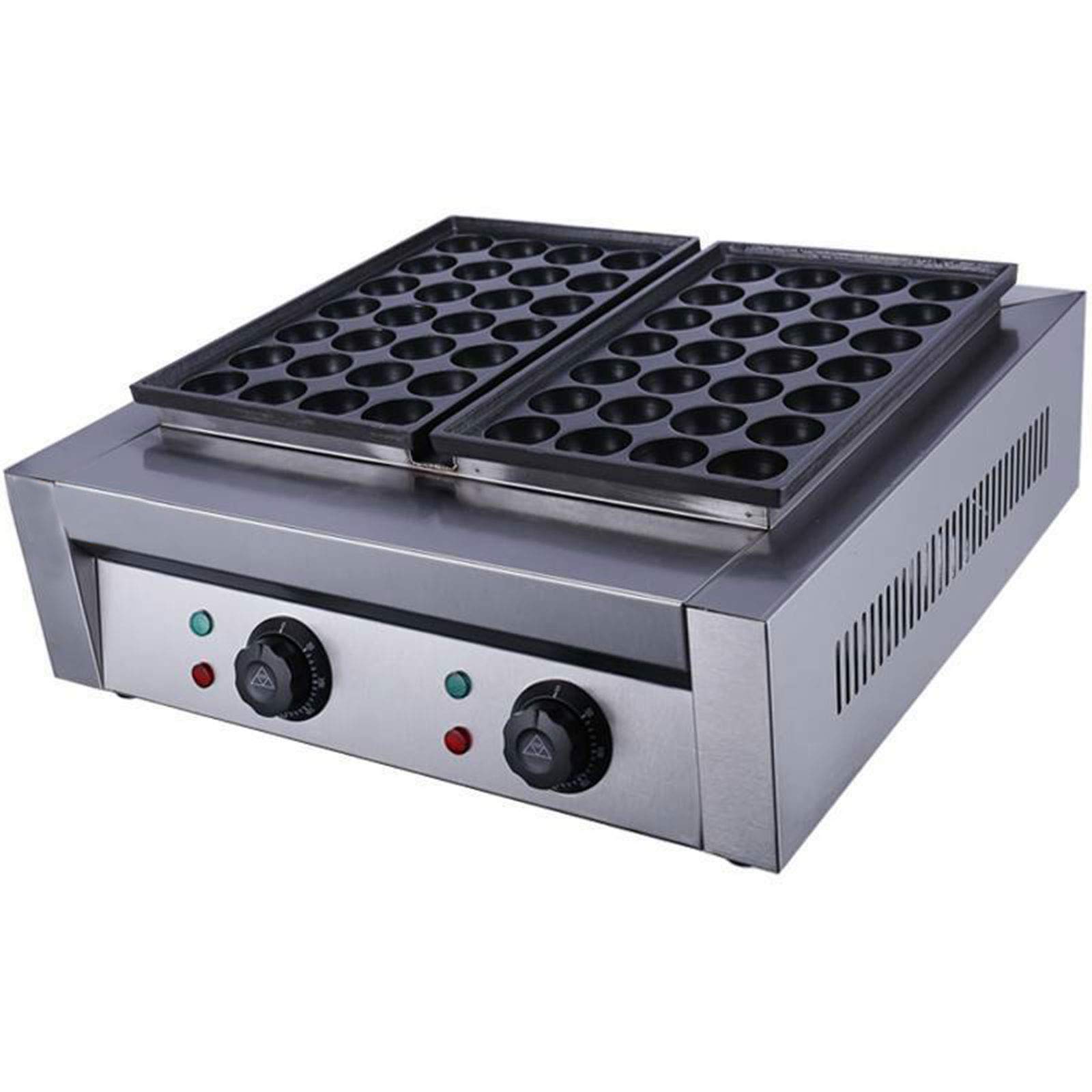 Commercial Electric Takoyaki Maker - 4000W Non-Stick Octopus Ball Machine with 56 Holes, Fish Ball & Meat Ball Grill for Home & Restaurant Use - Perfect for Parties, Street Food Business & DIY Snack Making