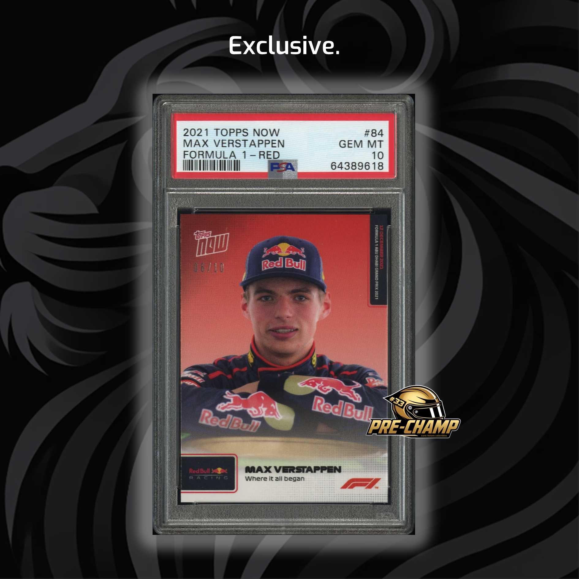 PSA 10 Graded 2006 Topps Max Verstappen #84 Rookie Card - Red Parallel - F1 Racing Collectible for Fans & Investors - Perfect for Display, Trading, and Memorabilia Collections
