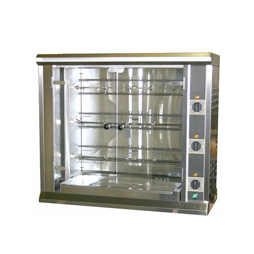 Equipex RBE12 1 Rotisserie Roaster with 3 Spits - Heavy Duty Commercial Rotisserie Grill for Chicken, Lamb & Kebabs - Perfect for Restaurants, Catering & Outdoor BBQs