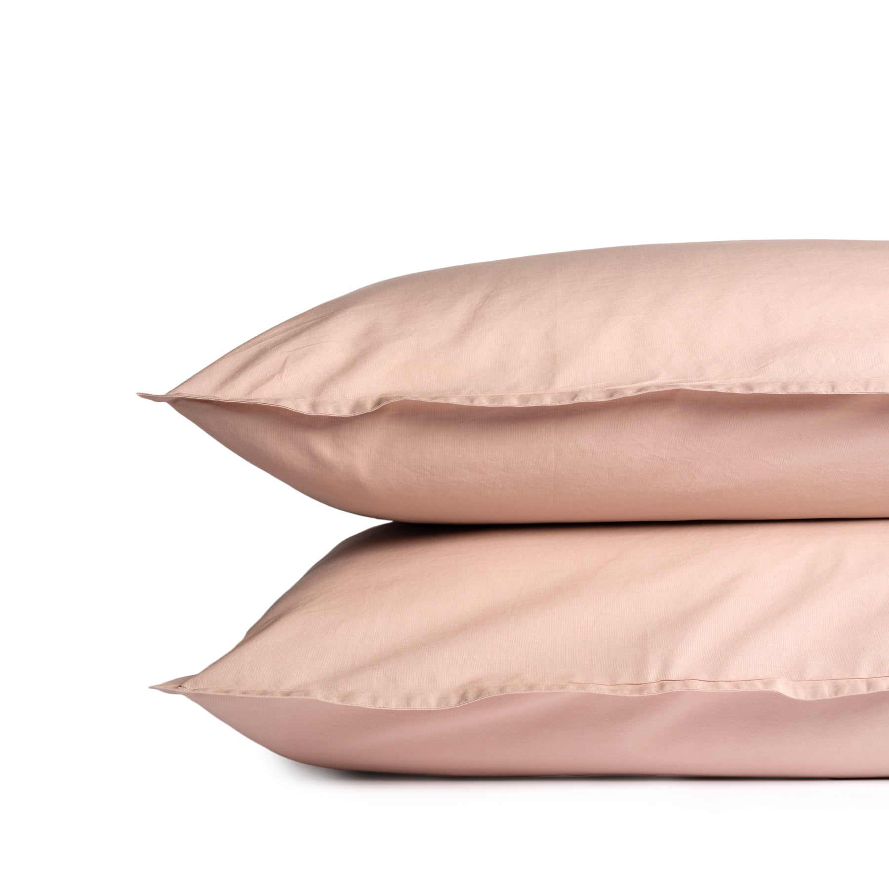Premium 100% Cotton Percale Pillowcase Set (2 Pack) - Breathable & Soft Cameo Pink - Ideal for Bedroom, Hotel, or Travel Use