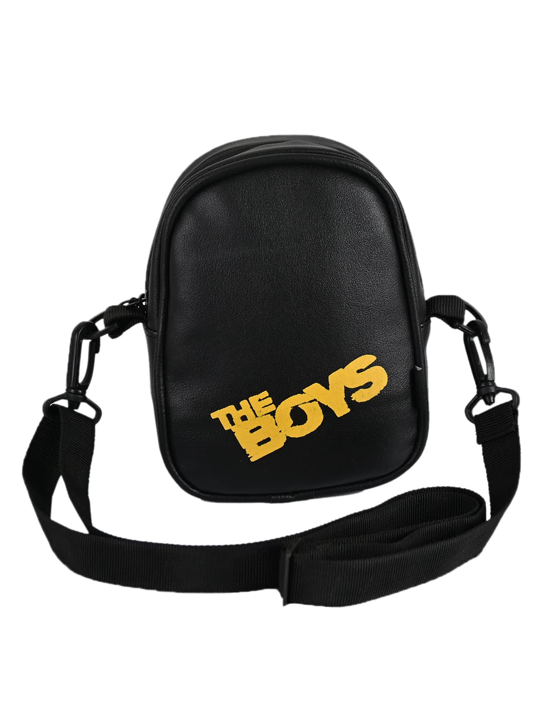 BAGSTRAPP The BOYS Print Black Unisex Sling Bag - Crossbody Messenger Pouch for Men & Women | Perfect for Travel, Gym & Everyday Use