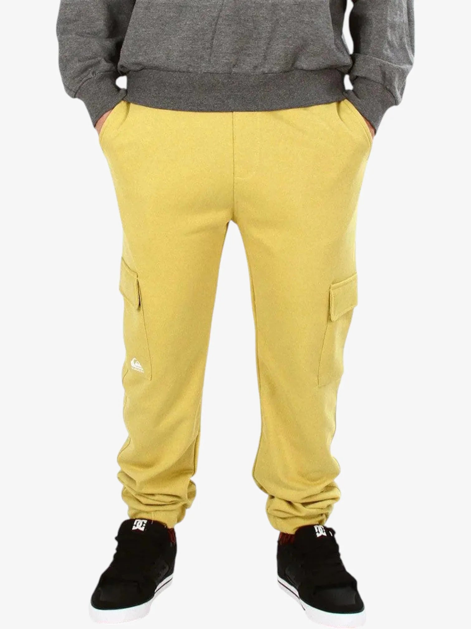 Quiksilver Men's Cargo Trackpants - Lime Green Jogger Pants for Outdoor Activities & Casual Wear