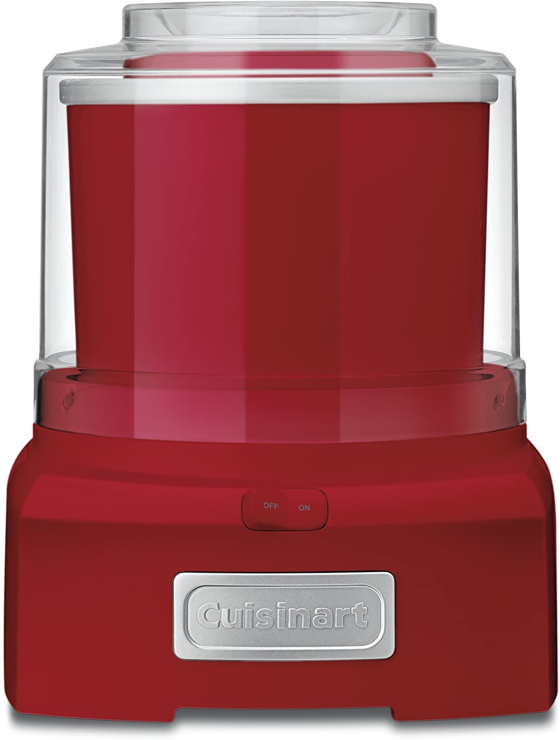 Cuisinart ICE-21RP1 1.5-Quart Frozen Yogurt Ice Cream Maker - Double Insulated Freezer Bowl, No Ice Needed, Makes Homemade Sorbet & Frozen Treats in 20 Minutes (Red) - Perfect for Summer Parties, Family Desserts & Healthy Snacks