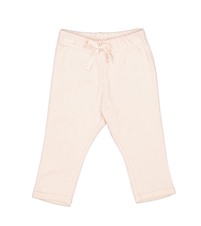MarMar Copenhagen Barely Rose Pointelle Modal Pitti Bottoms - Soft Stretch Lounge Pants for Women | Perfect for Yoga, Home Relaxation & Casual Wear