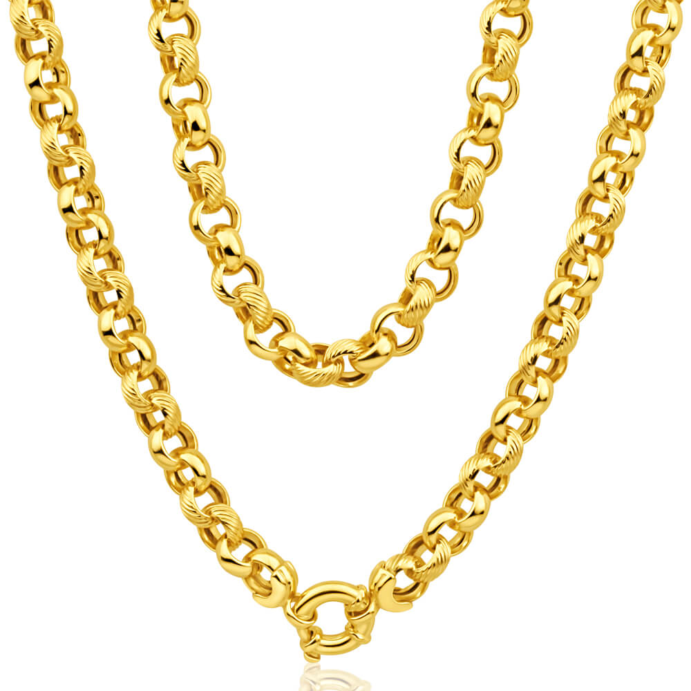 9ct Yellow Gold Belcher Chain for Women - Elegant & Durable Jewelry for Everyday Wear, Gifts & Special Occasions