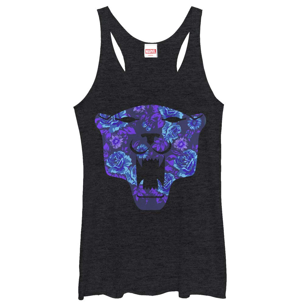 Marvel Classic Black Panther Rose Women's Racerback Tank Top - Soft Graphic Tee for Women, Casual Summer Tops - Perfect for Gym, Beach, and Everyday Wear
