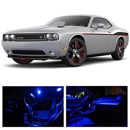 2008-2017 Dodge Challenger LED Interior Light Kit - 10pc Blue LED Bulbs Replacement for Dome, Map & Trunk Lights | Upgrade Car Interior Lighting for Night Driving & Custom Style