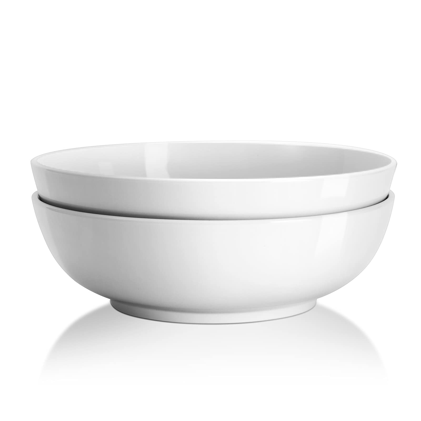 Yedio 60oz Pasta Bowls Set of 2 - Large White Porcelain Serving Bowls for Salad, Soup & Pasta - Oven & Dishwasher Safe Kitchenware - Perfect for Family Dinners, Entertaining & Restaurant Use