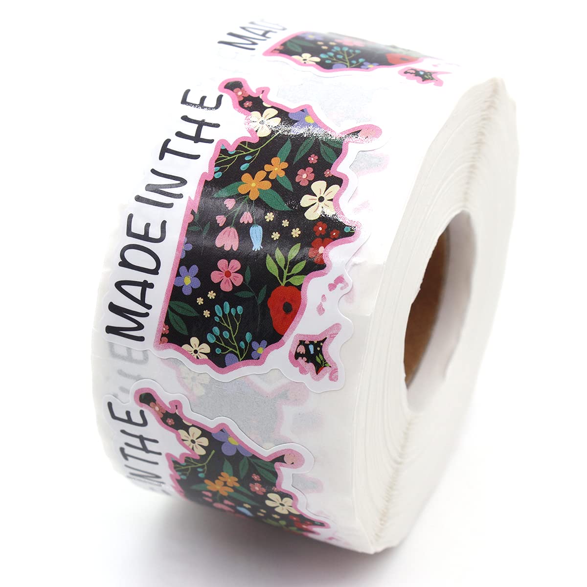 Wailozco 1.5'' America Map Stickers - 500 Labels/Roll for Small Business & Handmade Goods