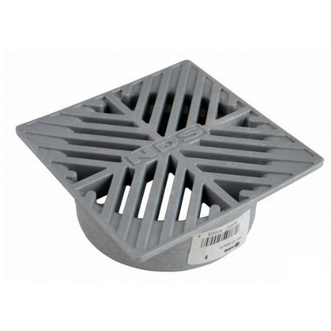5 Inch Square Grate in Grey - Heavy Duty NDS Drainage Grate for Yard, Patio & Landscaping - Durable Outdoor Storm Drain Cover