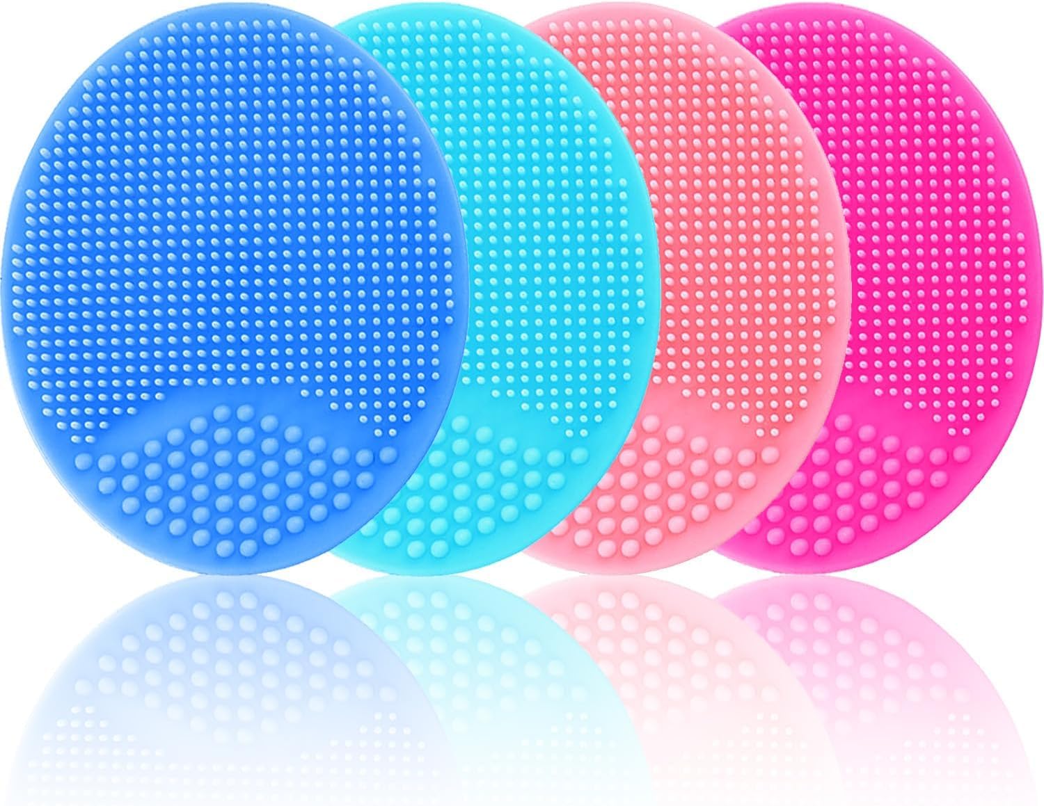 **RubyFace Silicone Facial Cleansing Brush - 2 Pack Soft Exfoliating Face Scrubber for Blackhead & Acne Removal, Deep Pore Cleansing for Women & Girls - Perfect for Daily Skincare & Makeup Prep**