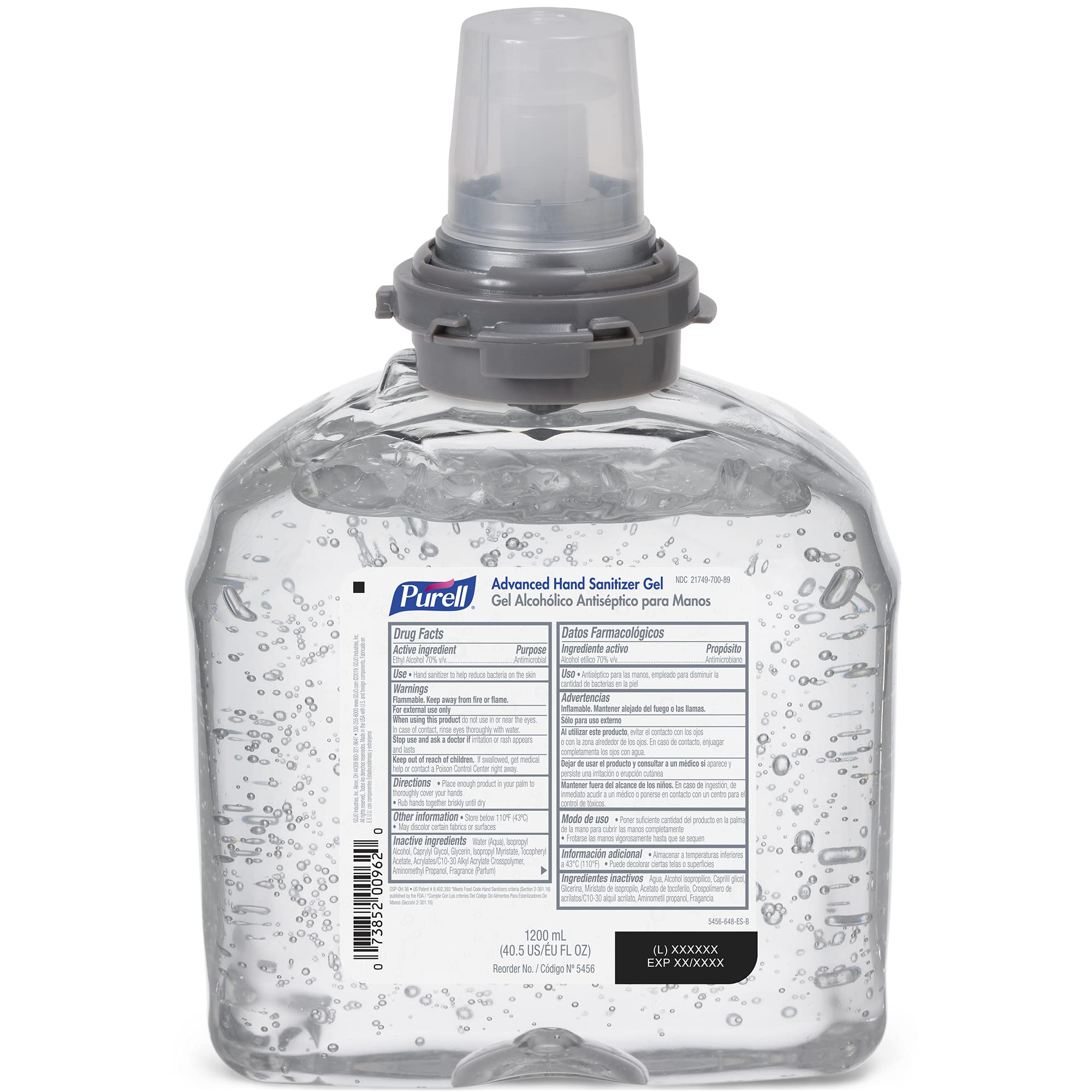 Purell Advanced Hand Sanitizer Gel Refill, 1200mL (4-Pack) - Kills 99.99% of Germs, Refreshing Scent | Ideal for Offices, Schools, Hospitals & Public Spaces