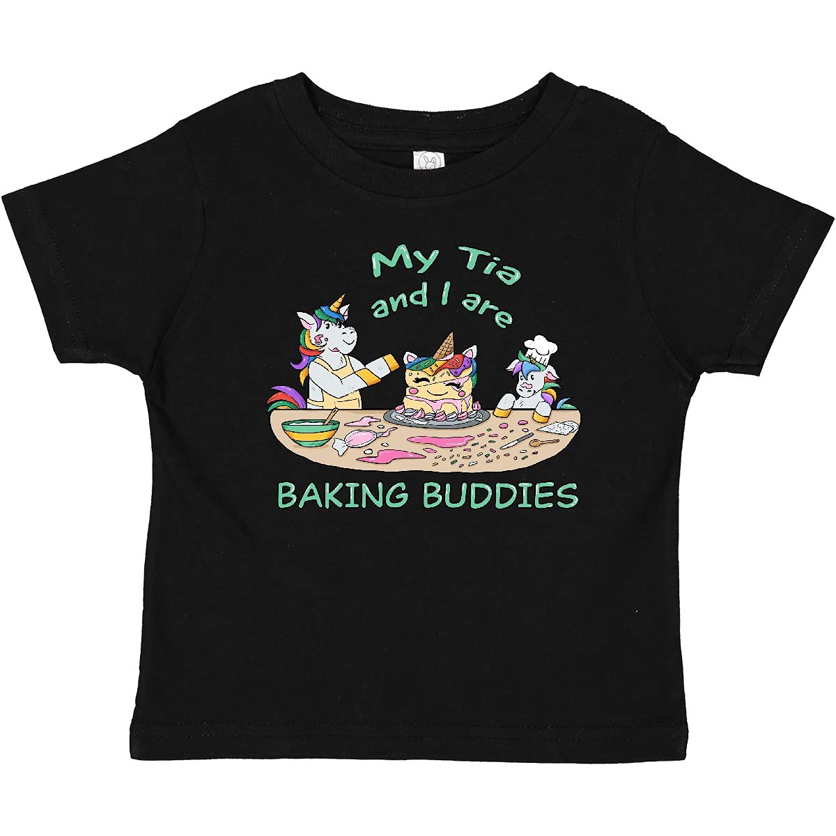 My Tia and I are Baking Buddies Baby T-Shirt - Cute Matching Baking Outfits for Toddlers & Aunts - Perfect for Family Baking Days, Birthday Gifts & Photo Shoots