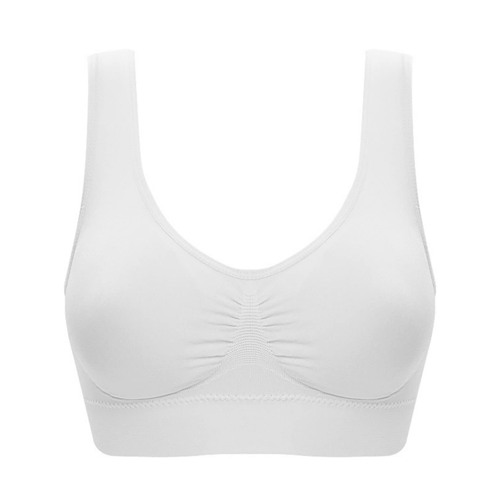 OCLUN Women's Seamless Bras - 3 Pack Nude Invisible Wireless Comfort Bras for Sleeping, Yoga & Everyday Wear - No Bulge Wide Strap Support Bra Set