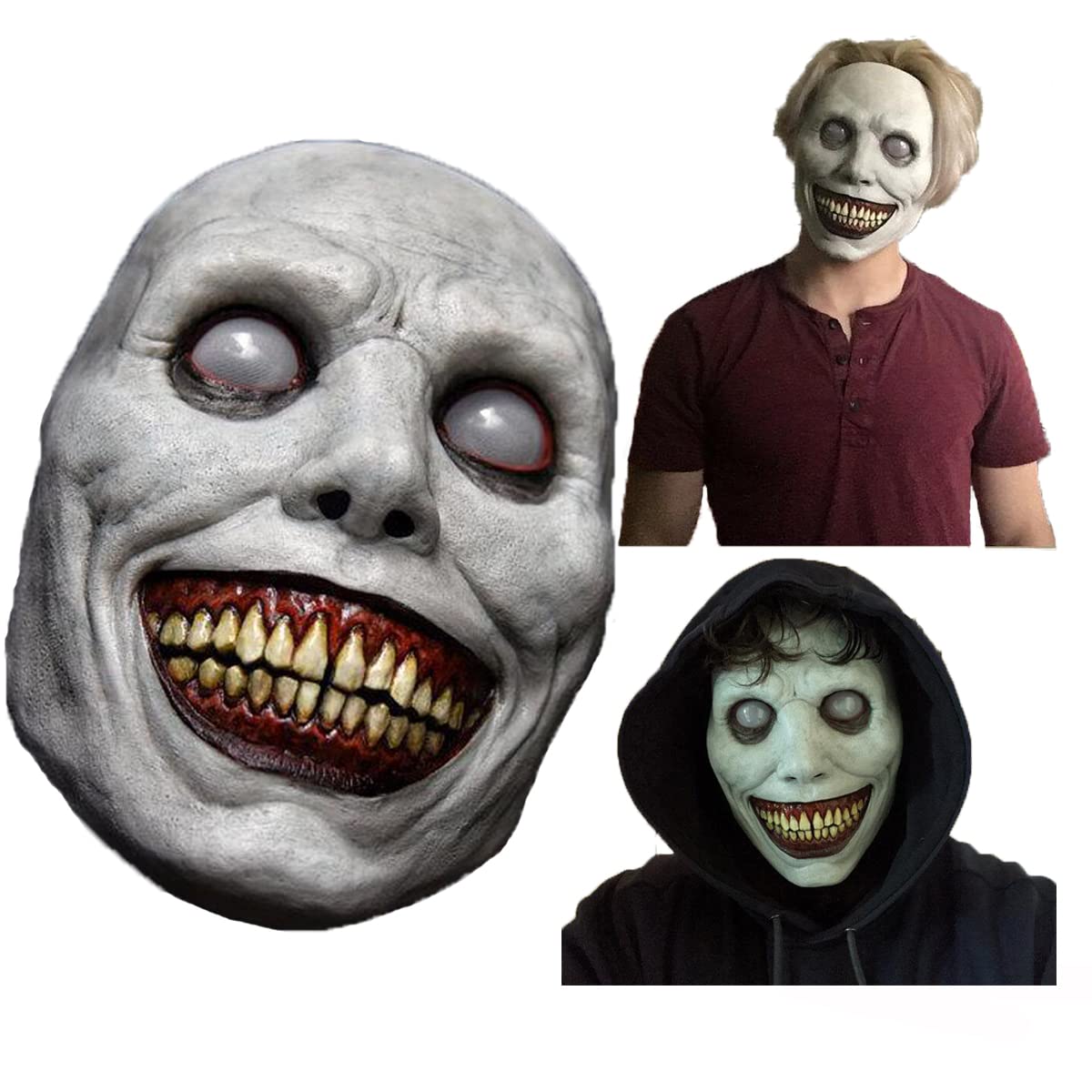 Acecharming Latex Halloween Mask for Women & Teens - Creepy Evil Demon Costume Accessory for Cosplay, Horror Parties & Scary Events