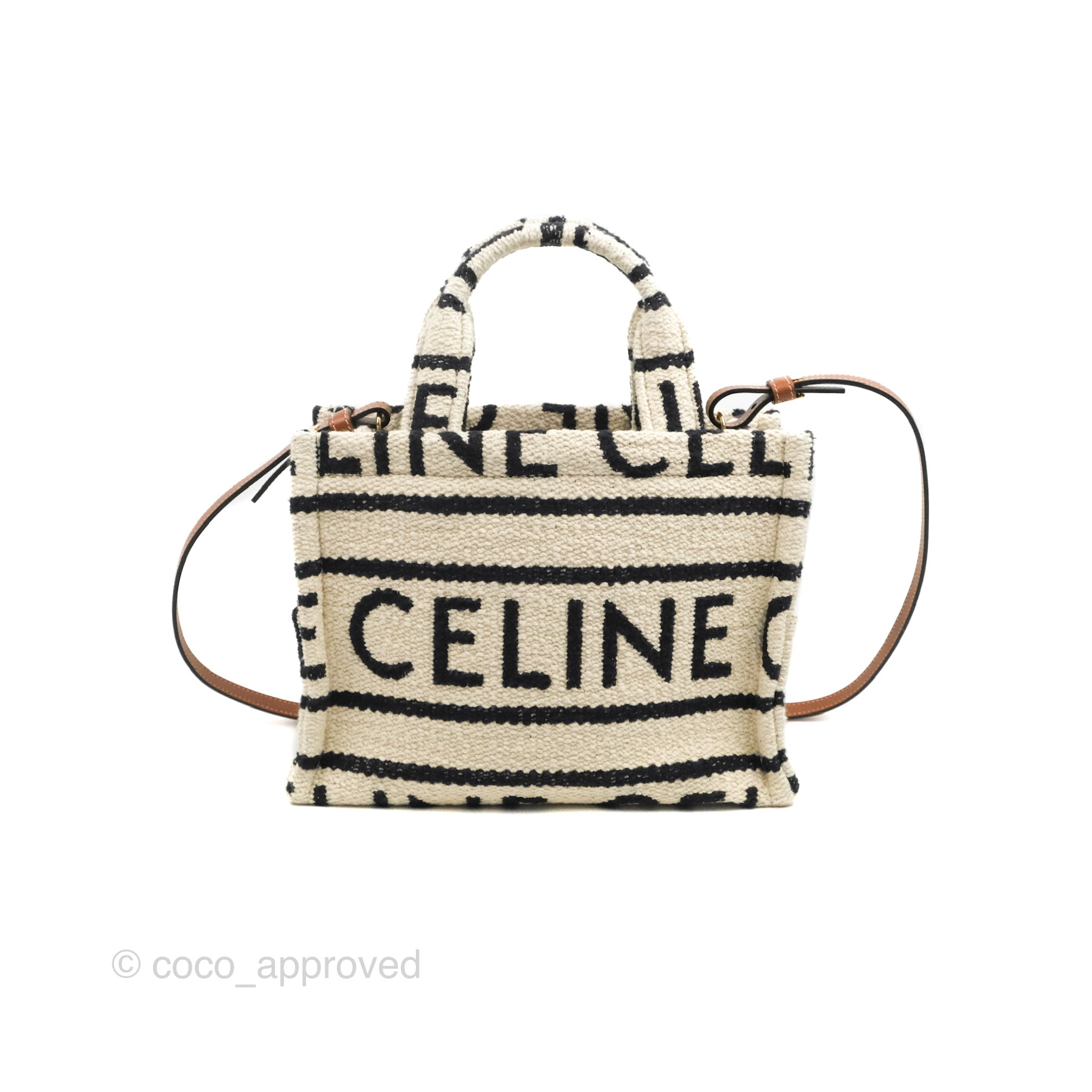 Celine Small Cabas Thais Textile Tote Bag in White - Luxury Designer Handbag for Women, Perfect for Work, Travel & Everyday Use