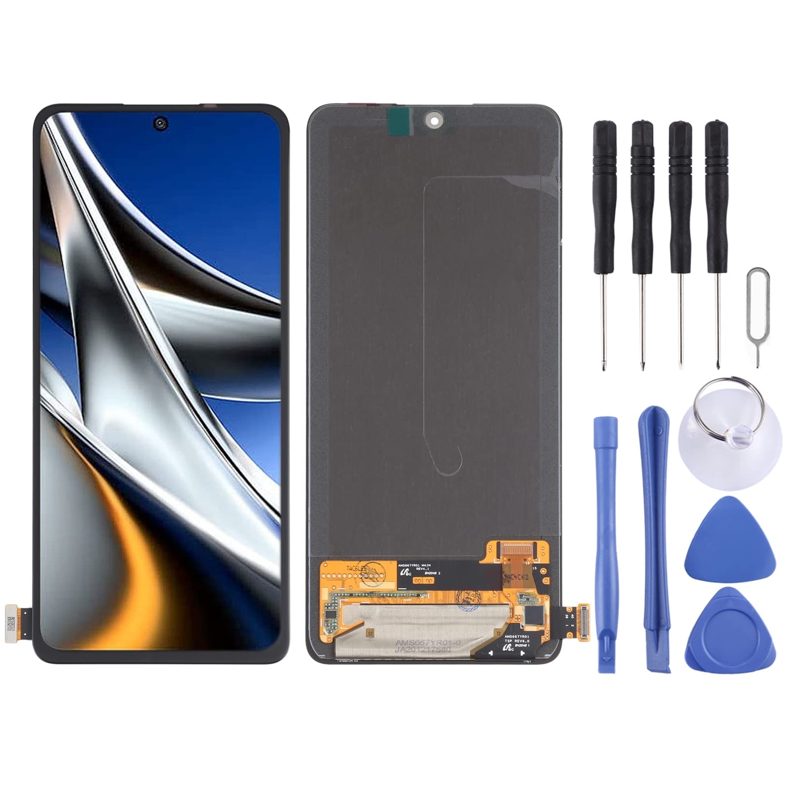 Original Title: Fulvit for Screen Replacement, AMOLED Material LCD Screen and Digitizer Full Assembly for Xiaomi Poco X4 Pro 5G Cell Phone Repair Parts   Optimized Title: **Fulvit AMOLED LCD Screen & Digitizer Full Assembly Replacement for Xiaomi Poco X4 Pro 5G - High-Quality Repair Part for Cracked or Damaged Displays**    (Note: The original title was already in English, so no translation was needed. I improved clarity, removed redundancy, and added a use-case scenario for SEO optimization.)