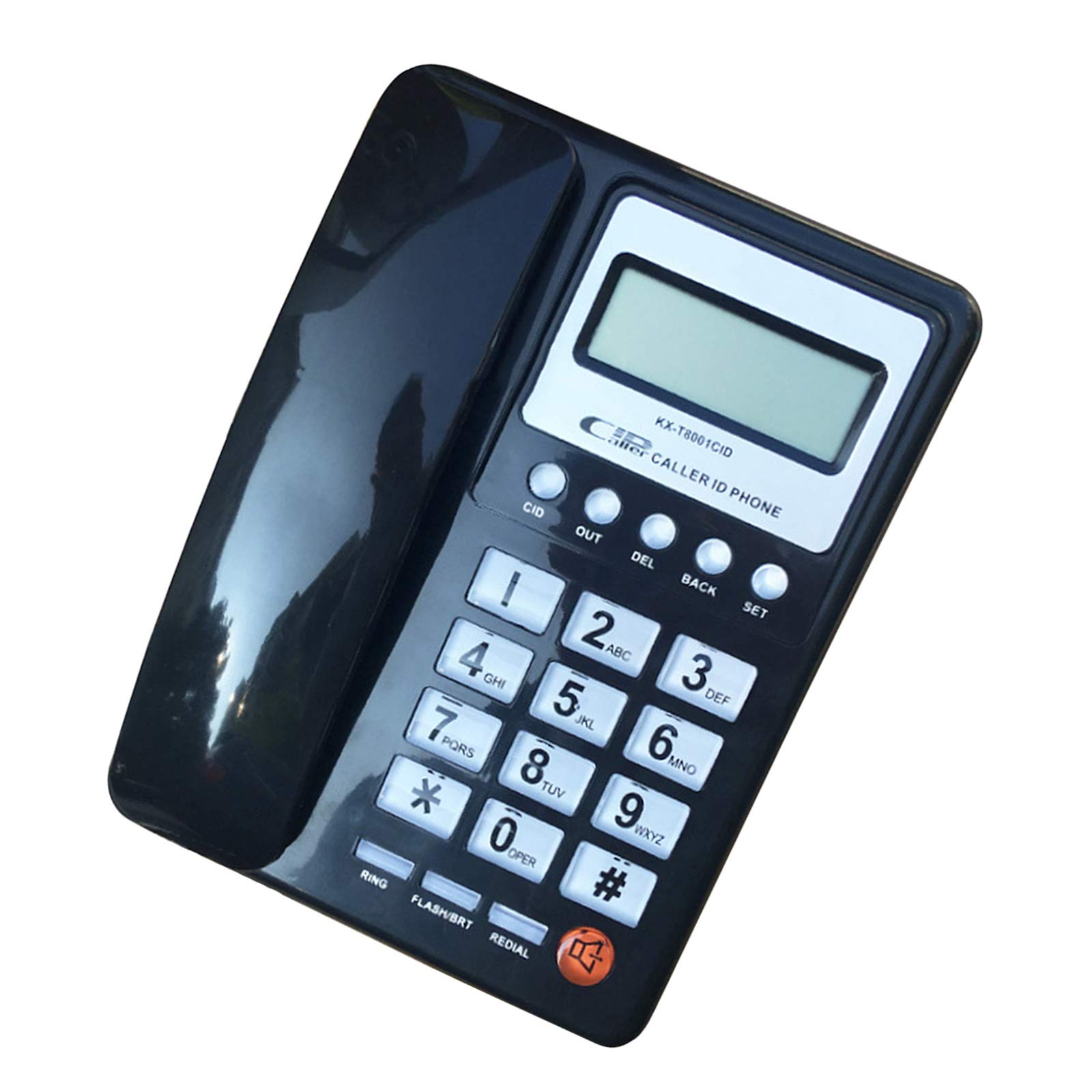 DSJGVN Corded Landline Phone with Caller ID Display - Wired Desktop Telephone for Home, Office & Hotel Use - Reliable Communication Solution (Black) - Perfect for Business Calls, Home Security & Emergency Use