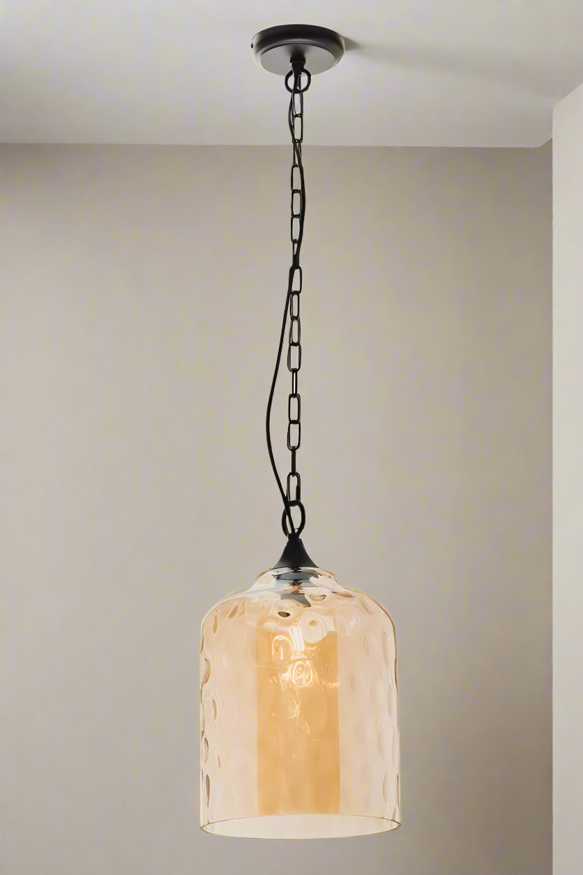 Somerset Glass Pendant Light - Elegant Hanging Chandelier for Kitchen Island, Dining Room & Bedroom Lighting