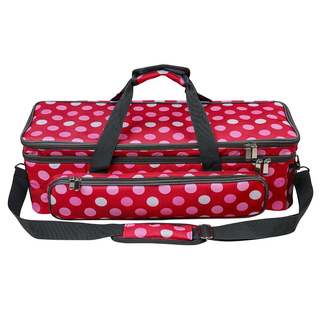 Menolana Heat Press Machine Carrying Case - Waterproof 2-Layer Storage Organizer Bag for Die Cut Machines, DIY Fabric Crafts | Portable Protection for Crafting Tools & Equipment at Home or Workshops