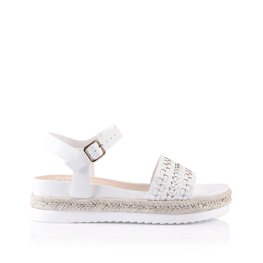 Disco Footbed Sandals for Women - White Smooth Leather Comfort Slides - Perfect for Beach, Pool, and Summer Vacation Outfits