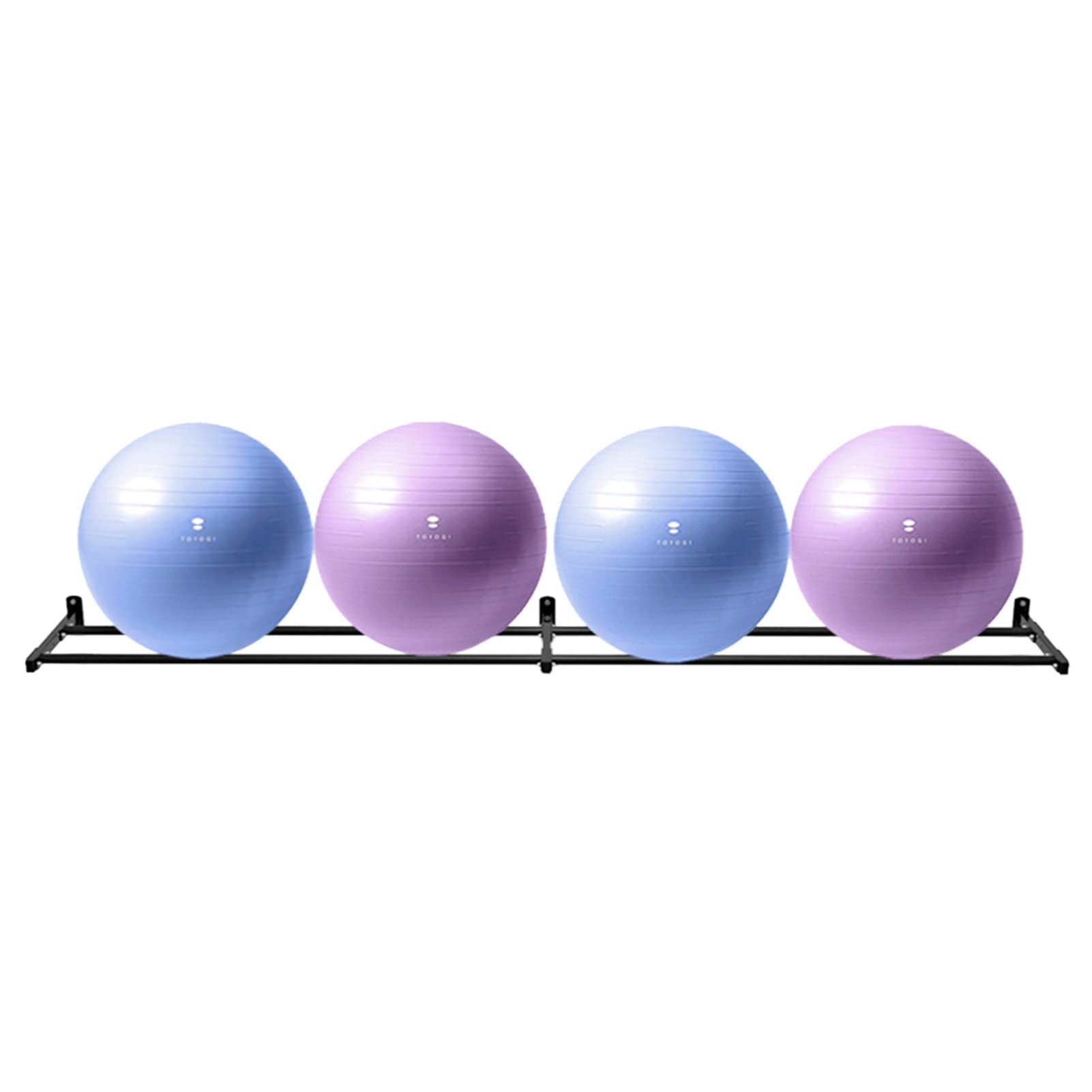 ZALN Extra Large Wall Mounted Storage Rack for Yoga Balls, Exercise Balls & Stability Balls - Heavy Duty Gym Equipment Organizer with Space Saving Design - Perfect for Home Gym, Yoga Studio & Fitness Centers