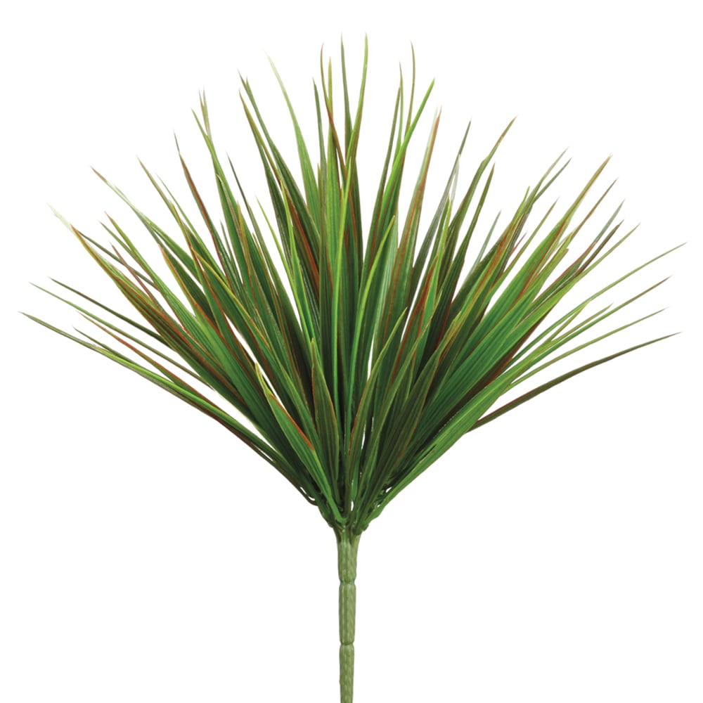 12 Pack Artificial Vanilla Grass Silk Plants - Green & Red Faux Greenery for Home Decor, Wedding Centerpieces, Office & Indoor/Outdoor Use (Set of 24)