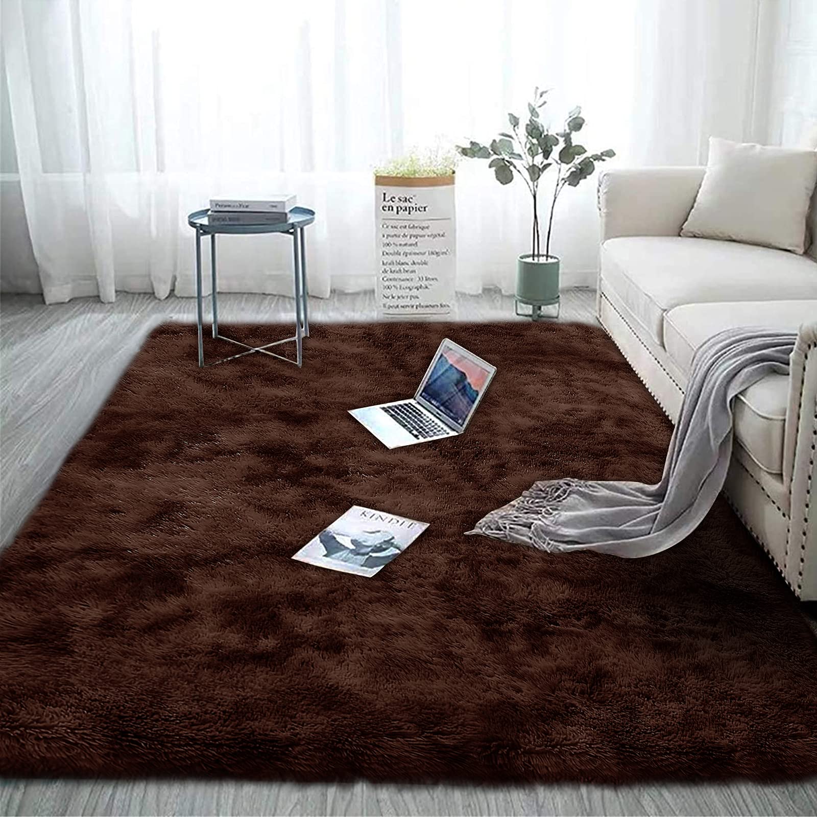 Soft Fluffy Shag Area Rug - Modern Plush Faux Sheepskin Fur Carpet for Bedroom, Living Room, Nursery - Washable Accent Throw Rug 8x10 - Cozy Floor Decor for Home, Office & Dorm