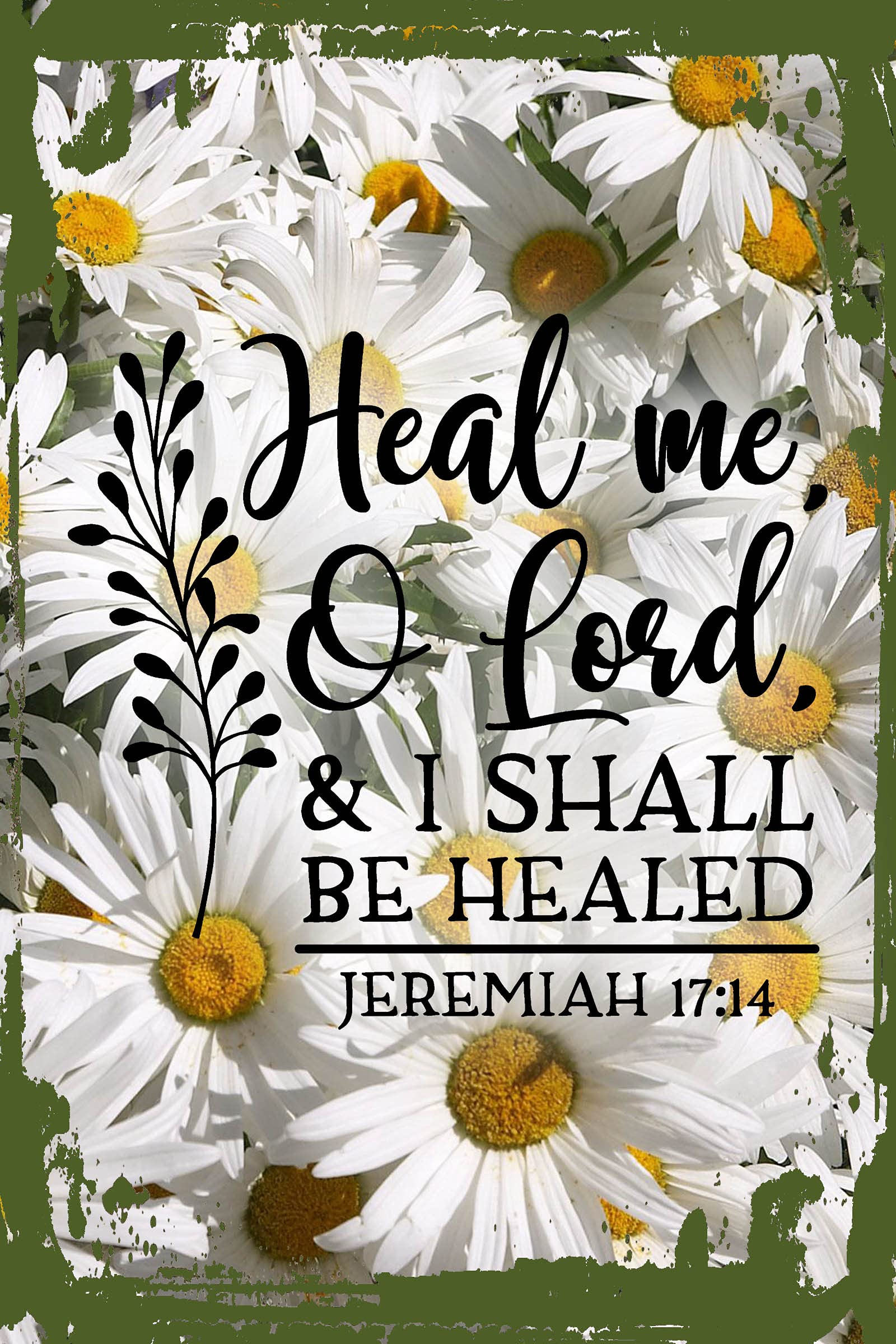 Healing Bible Verse Wall Art - Jeremiah 8x12 Decor for Home & Gift