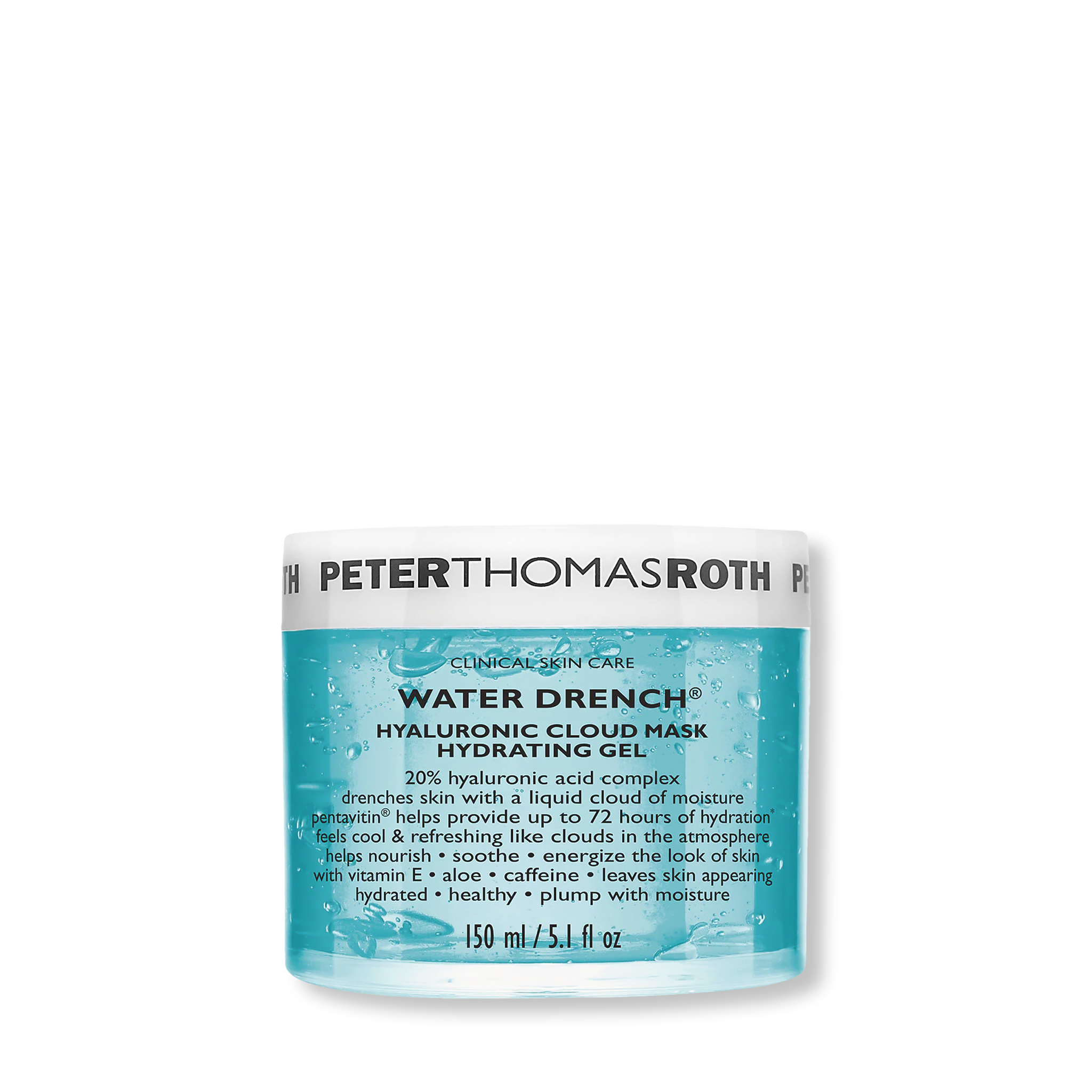 Peter Thomas Roth Water Drench Hyaluronic Cloud Mask - Hydrating Gel Face Mask for Dry Skin | Deep Moisturizing Treatment for Glowing Skin | Perfect for Night Routine & Spa Days