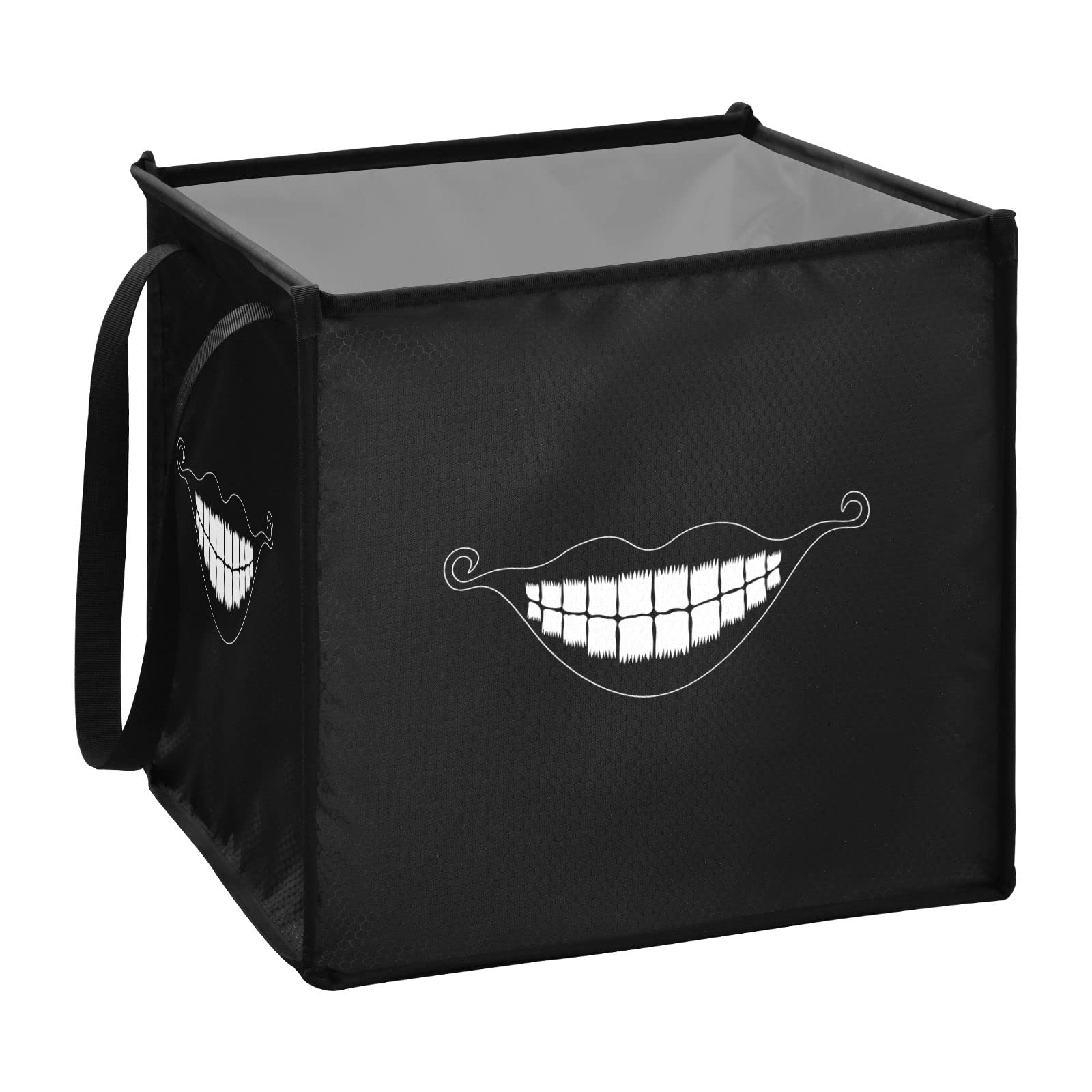 Collapsible Fabric Storage Bins with Handles - 13x13x13 Inch Dark Square Cloth Cube Organizer for Toys, Nursery, Shelves & Closet | Perfect for Kids' Room Organization, Playroom Storage & Home Decluttering