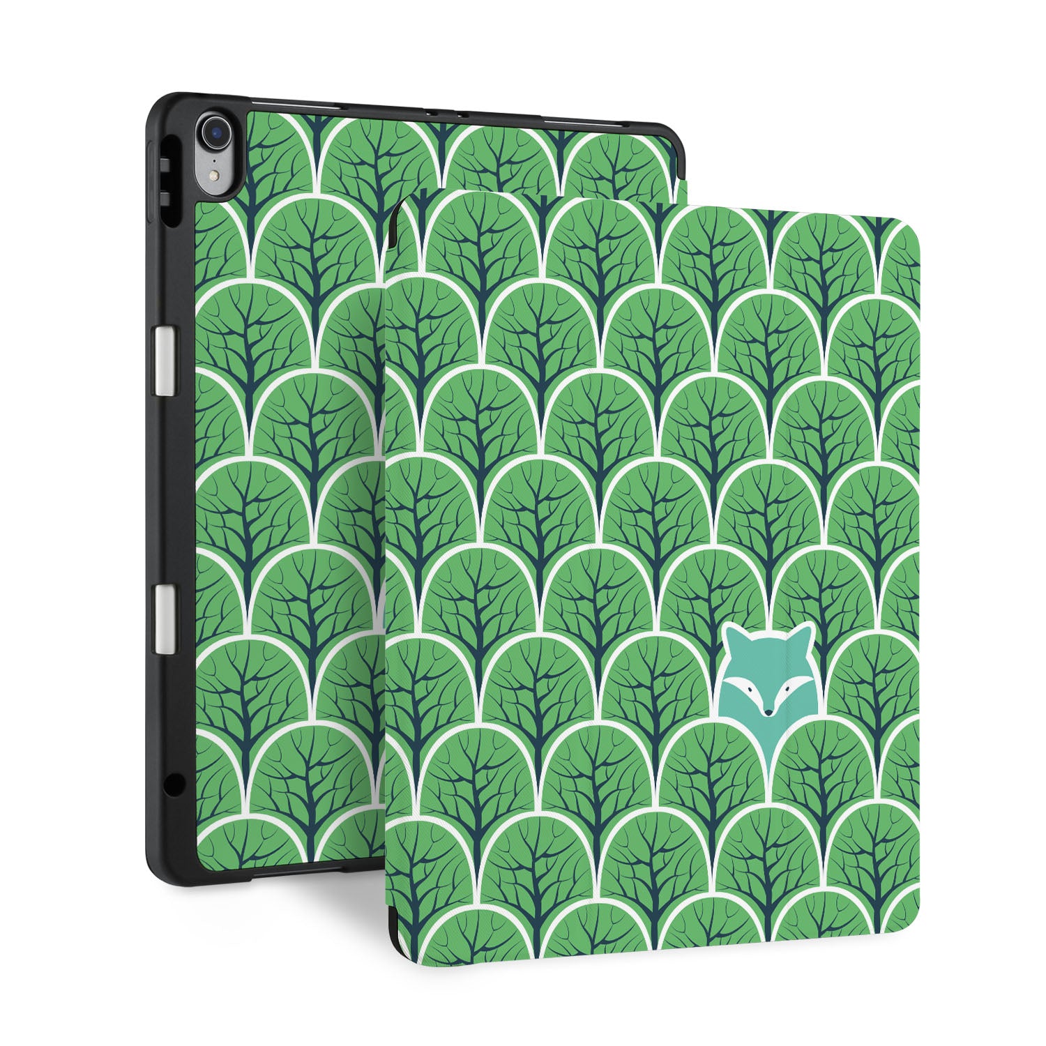 Premium iPad Trifold Case with Fox Design - Slim Protective Cover for iPad 6th/7th/8th/9th Gen | Perfect for Work, School & Travel