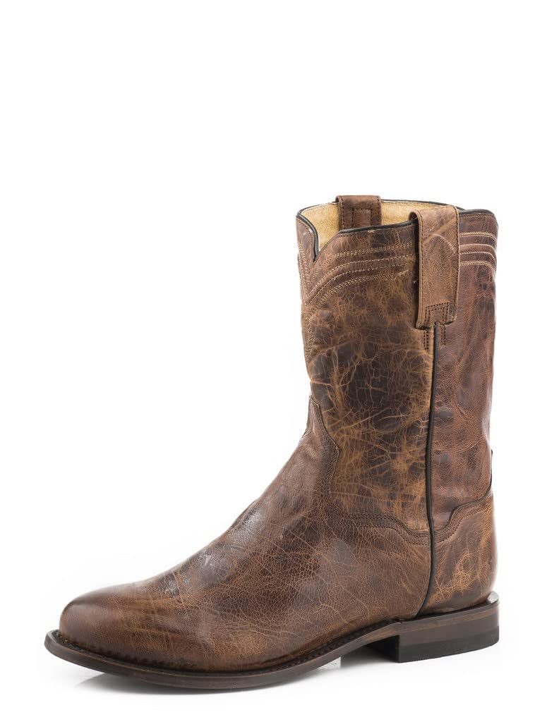 Roper Men's Roderick Round Toe Work Boots - Comfortable & Durable Cowboy Boots for Western Riding, Ranch Work & Casual Wear