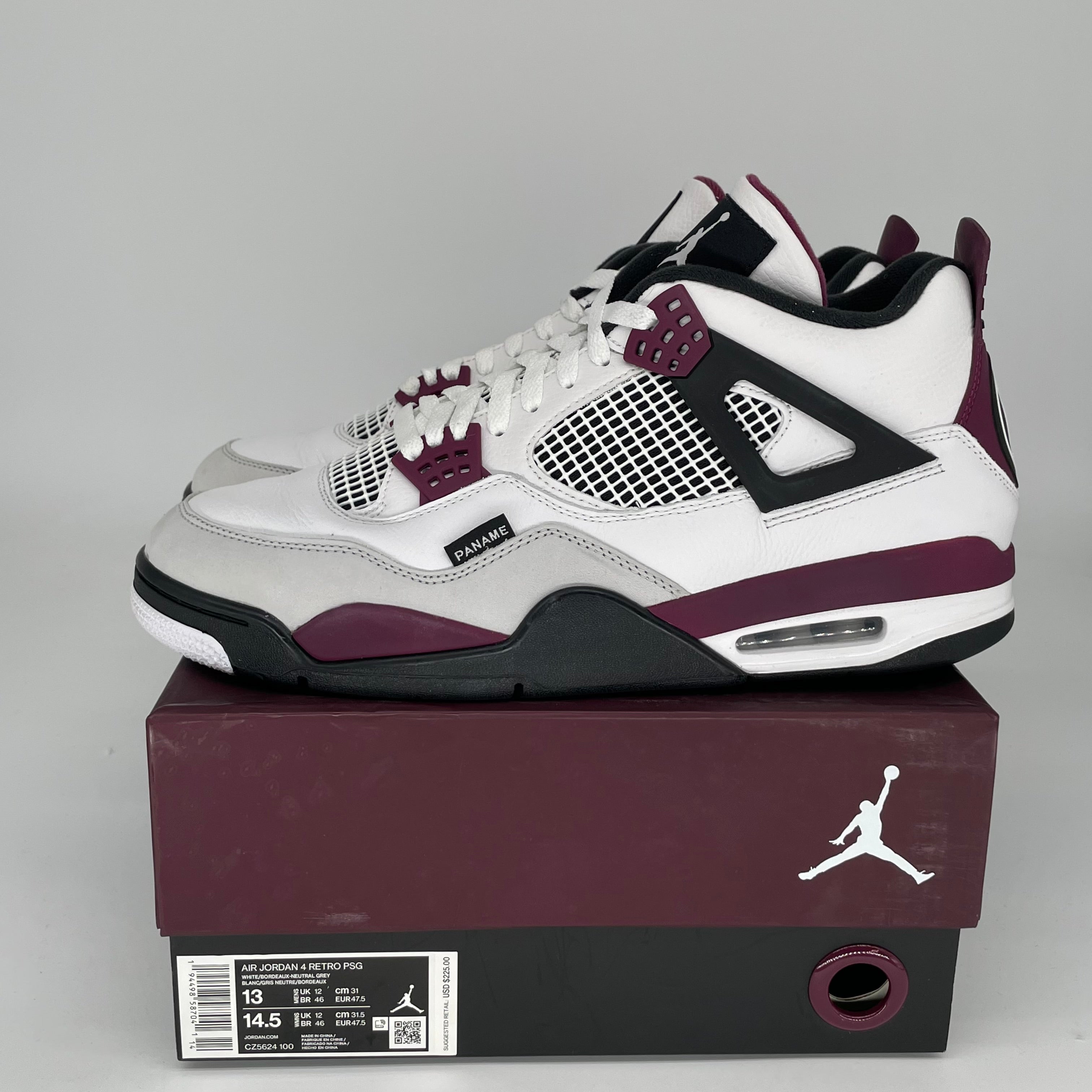 AIR JORDAN 4 PSG Basketball Shoes Men's Size 13 - CZ5624-100 | Official Paris Saint-Germain Collaboration Sneakers for Sports, Streetwear & Casual Outfits
