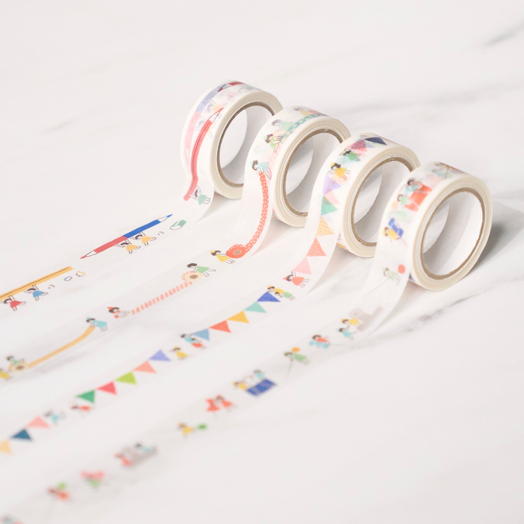 Premium Japanese Masking Tape - Our World Masking Tape by Furukawa Shiko - Decorative Washi Tape for Scrapbooking, DIY Crafts, Gift Wrapping & Home Decor