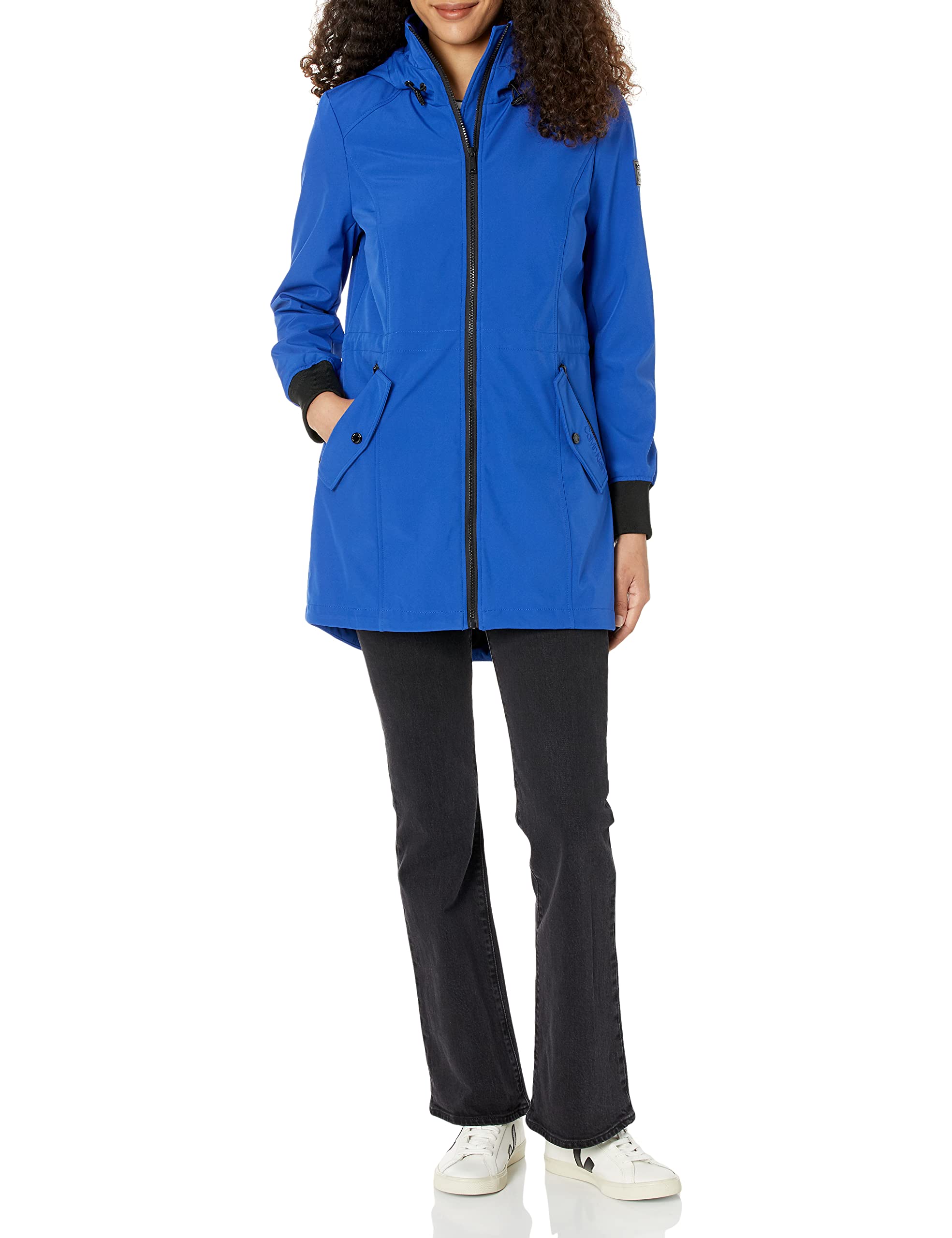 Calvin Klein Women's Softshell Anorak Jacket - Lightweight Waterproof Windbreaker for Outdoor Activities, Hiking & Travel