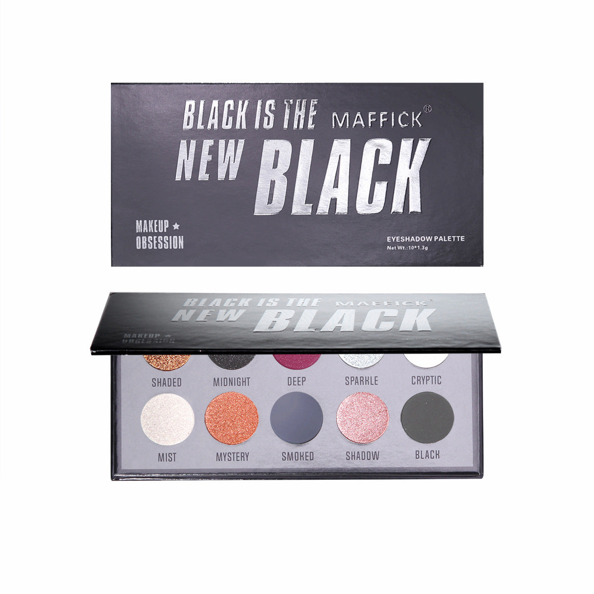 MAFFICK 10 Color Professional Eyeshadow Palette - Highly Pigmented, Long Lasting Makeup for Day & Night Looks - Perfect for Parties, Weddings & Everyday Wear