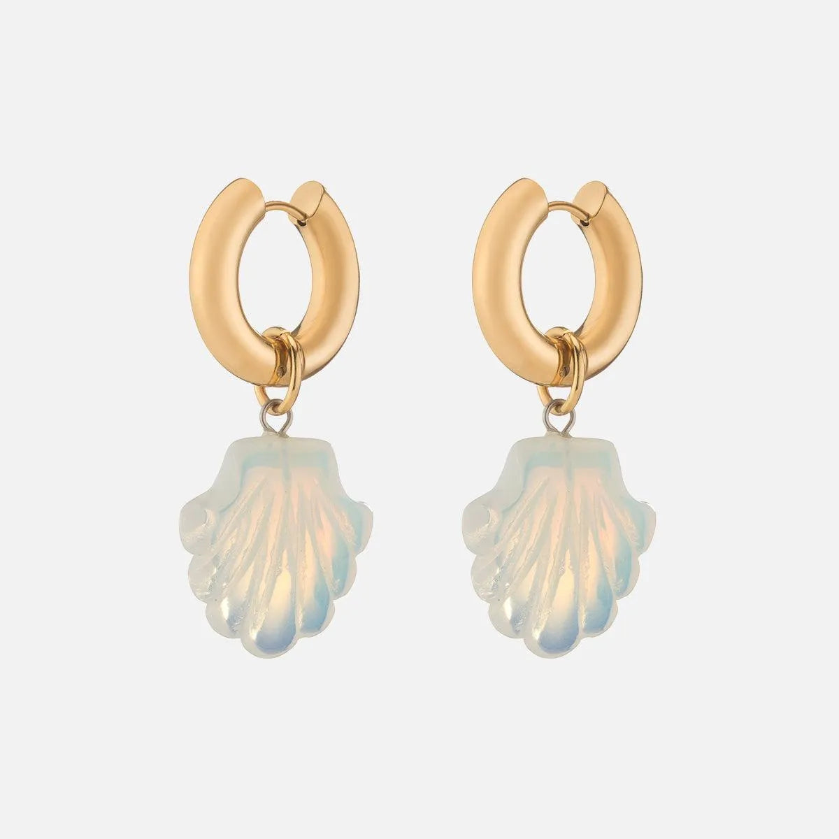 Shell We Dance Earrings - Elegant Opalite Jewelry for Women | Perfect for Beach Weddings, Boho Fashion & Special Occasions