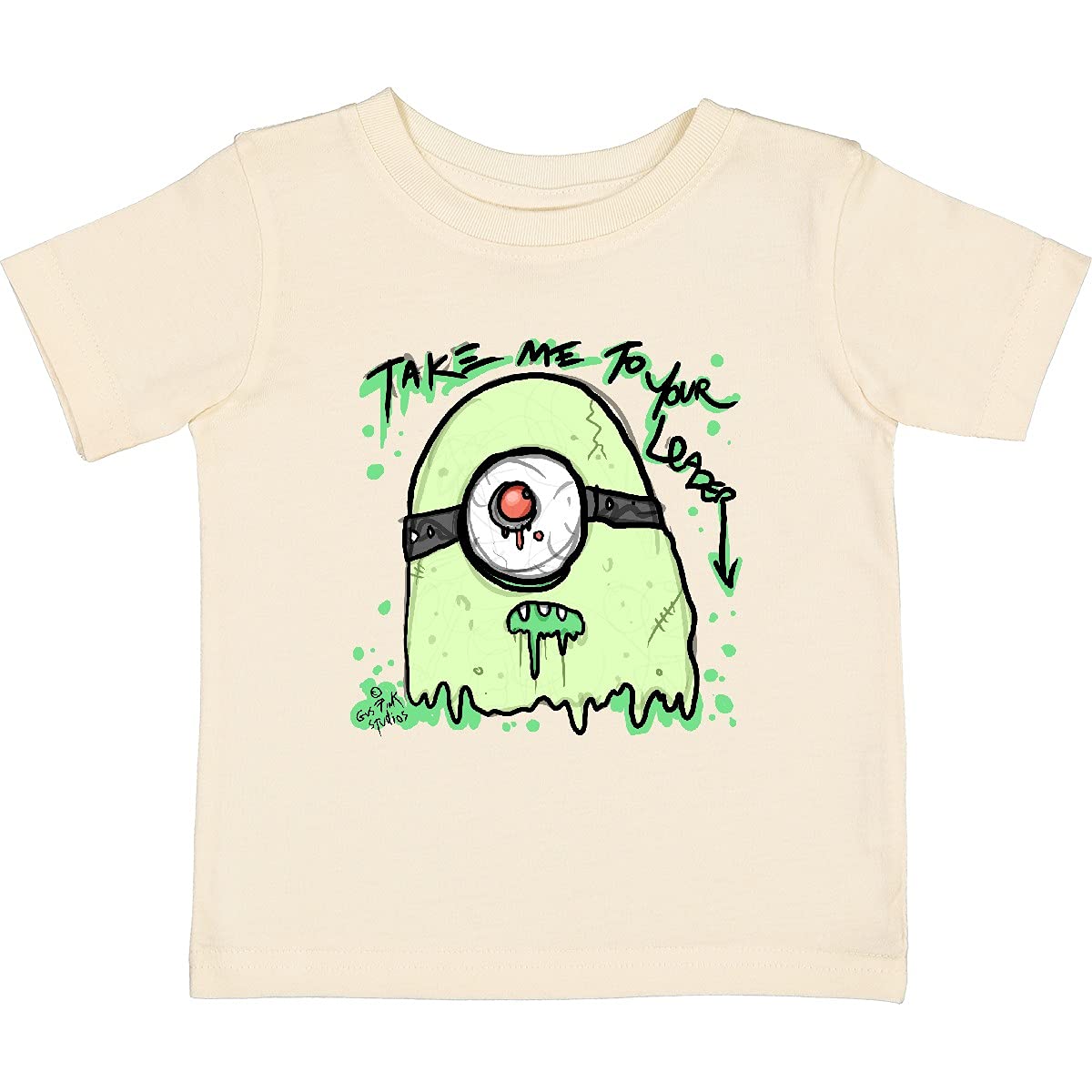 Inktastic Zombie Guy Baby T-Shirt - Cute & Spooky Halloween Outfit for Boys & Girls | Gus Fink Studios | Perfect for Halloween Parties, Costume Events & Photo Shoots